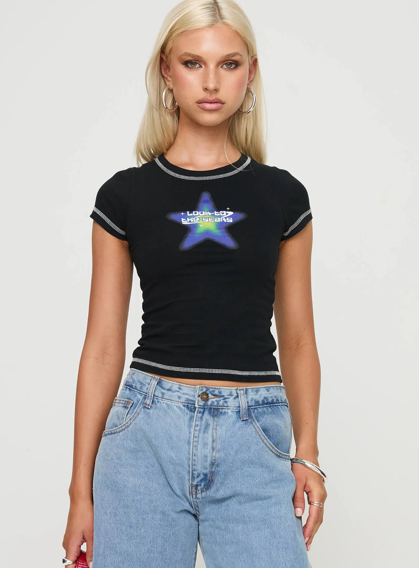 Cool Comfort Look To The Stars Tee Black