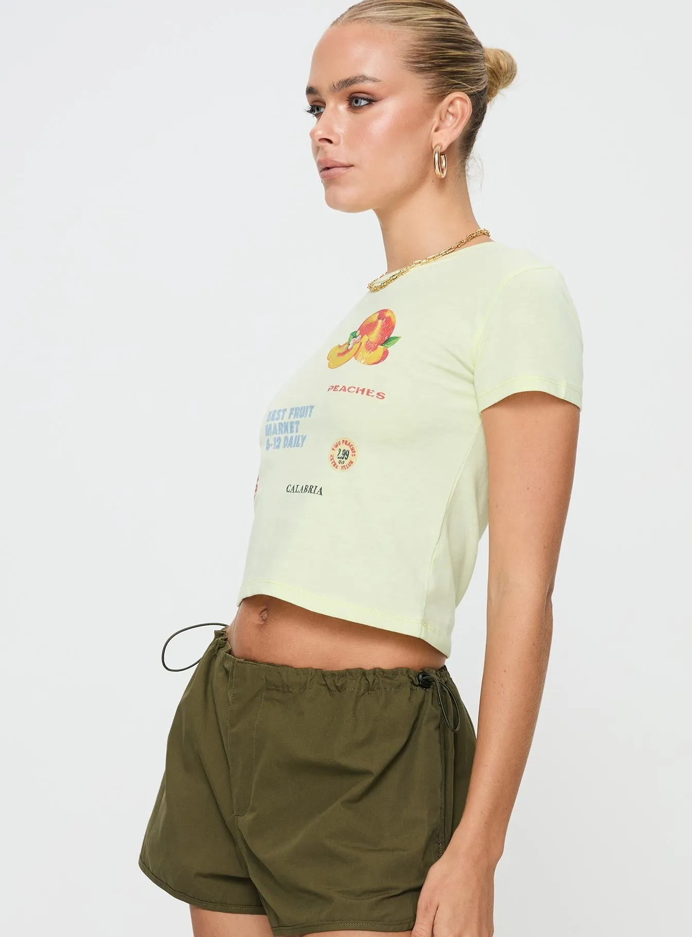 Relaxed Fit Fruit Market Tee Yellow
