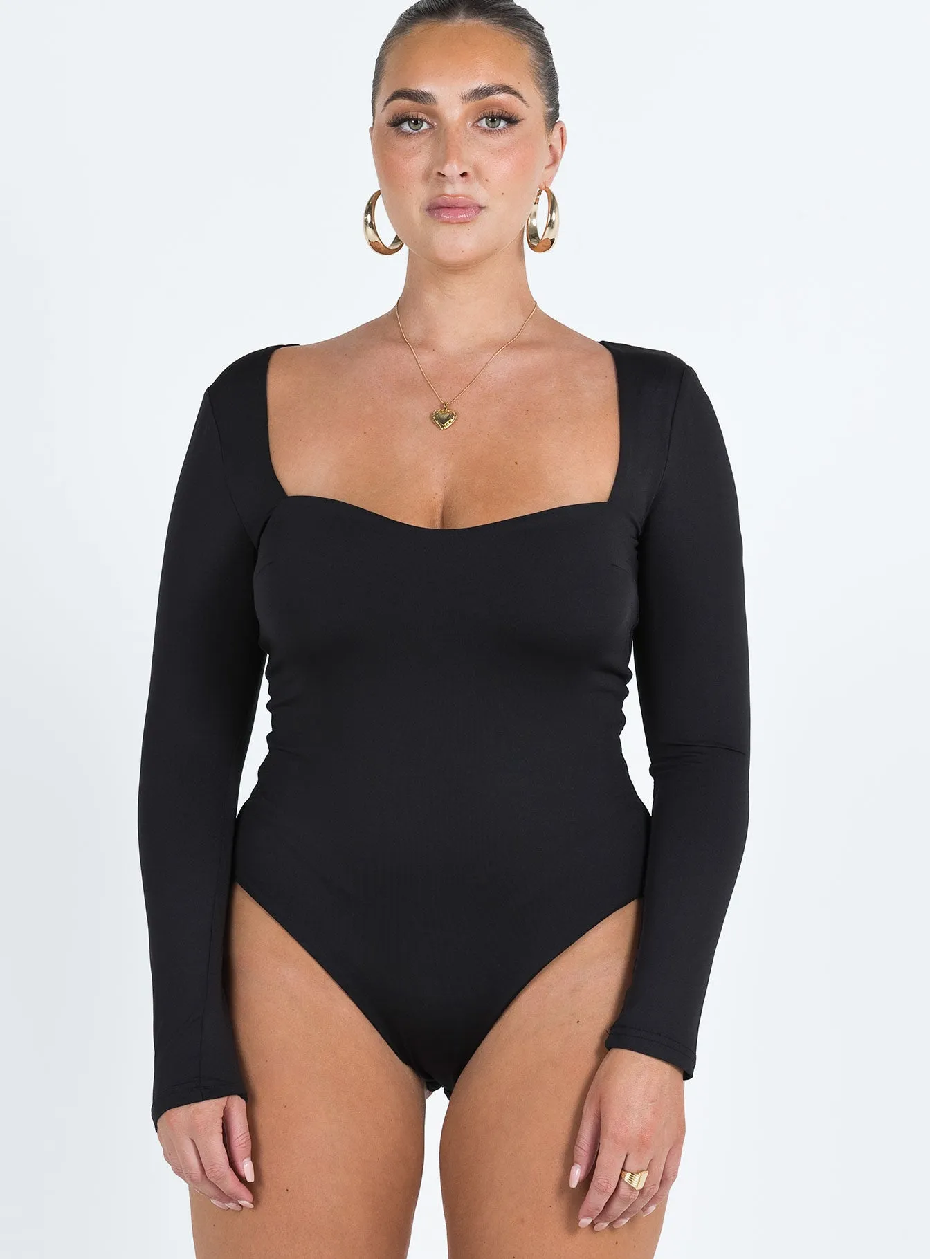 Alberta Long Sleeve Bodysuit Black New Training