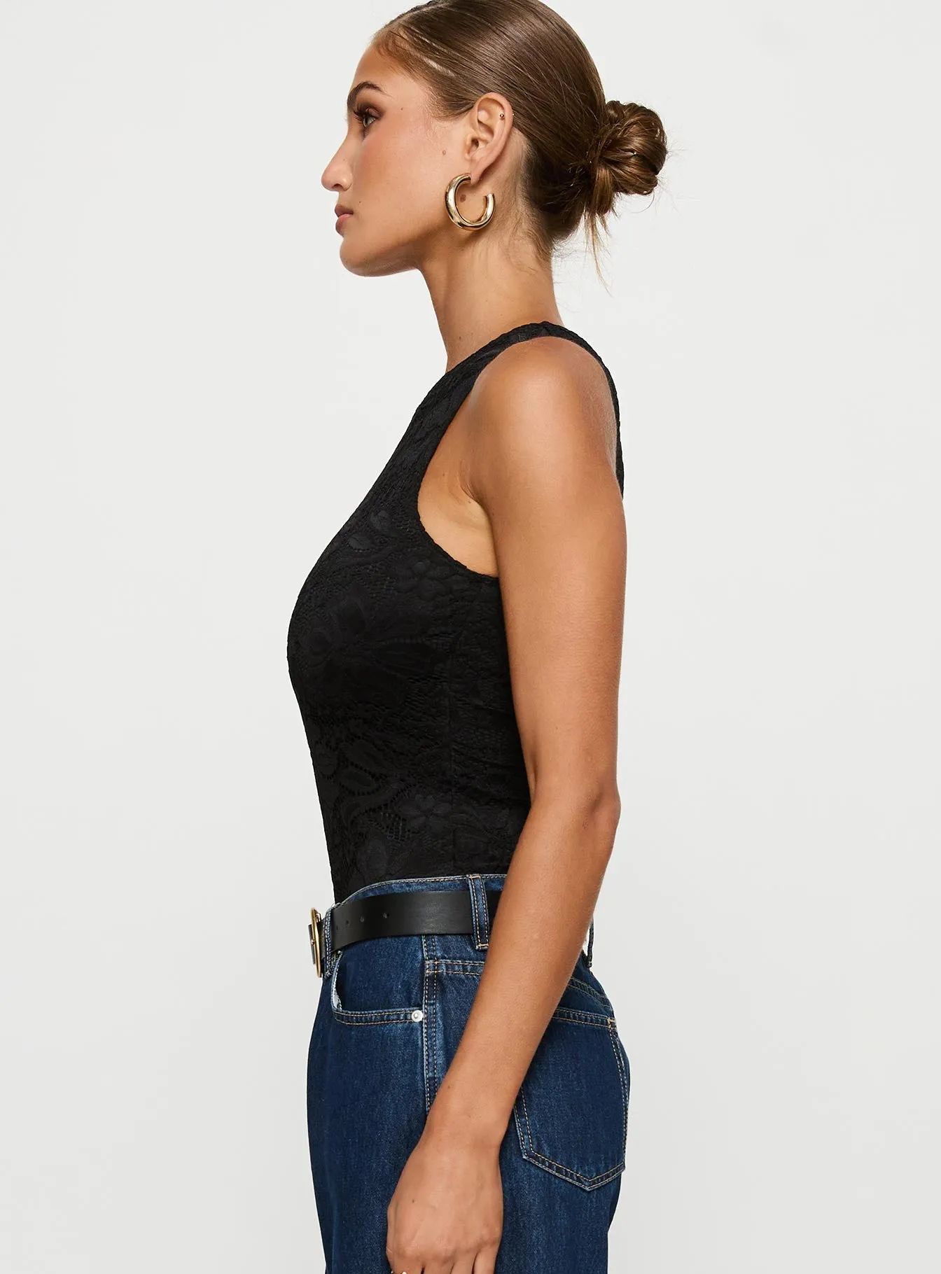 Callahan Lace Bodysuit Black Modern Athlete