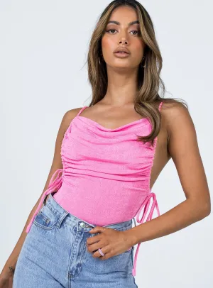 Edie Bodysuit Pink Street Holiday Party Soft