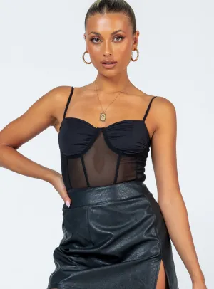 Triston Bodysuit Black Vivid Versatile