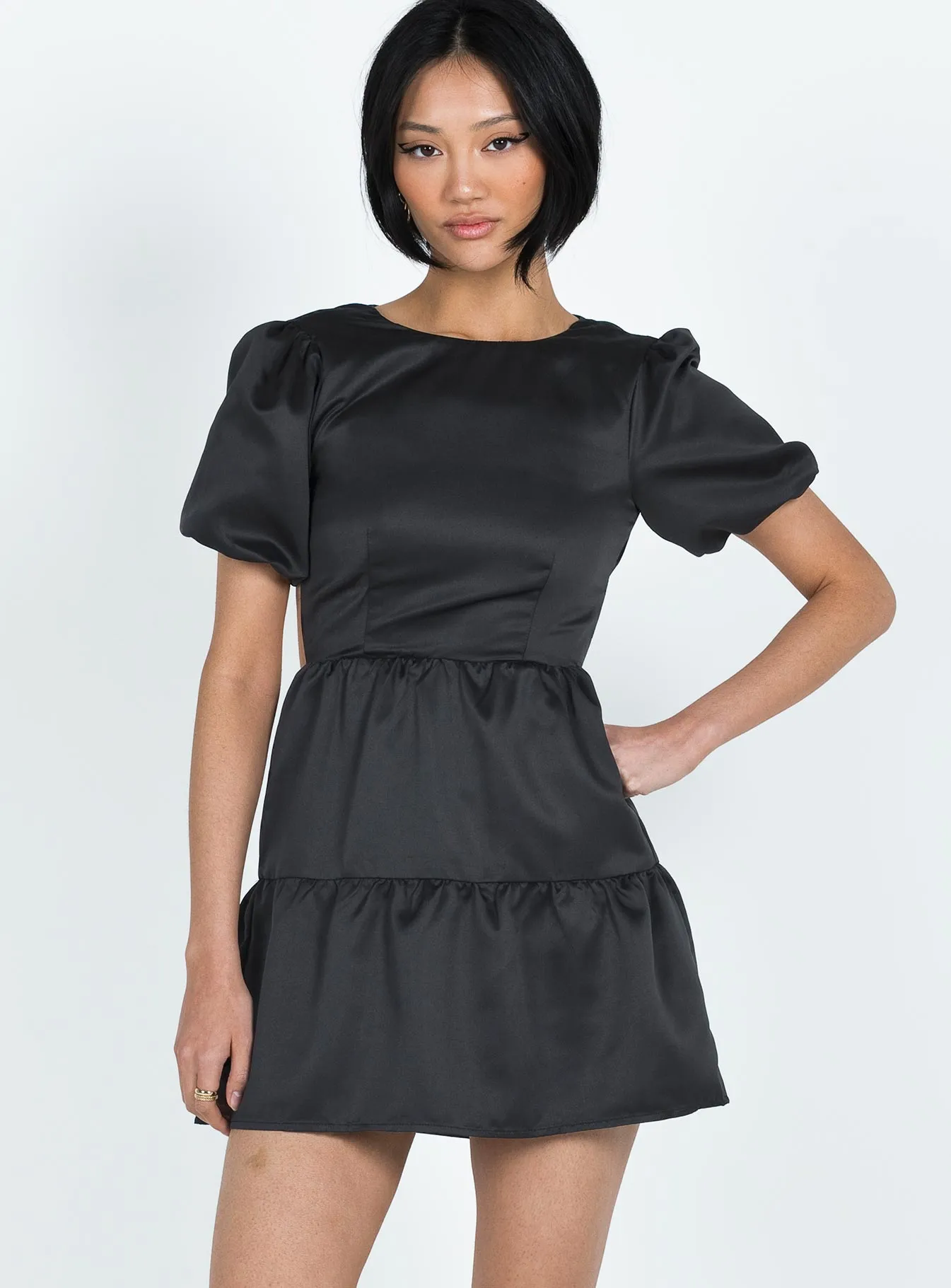 Scene Warm Capone Mini Dress Black