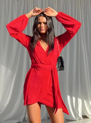Party Time Mini Dress Red Hot Pop