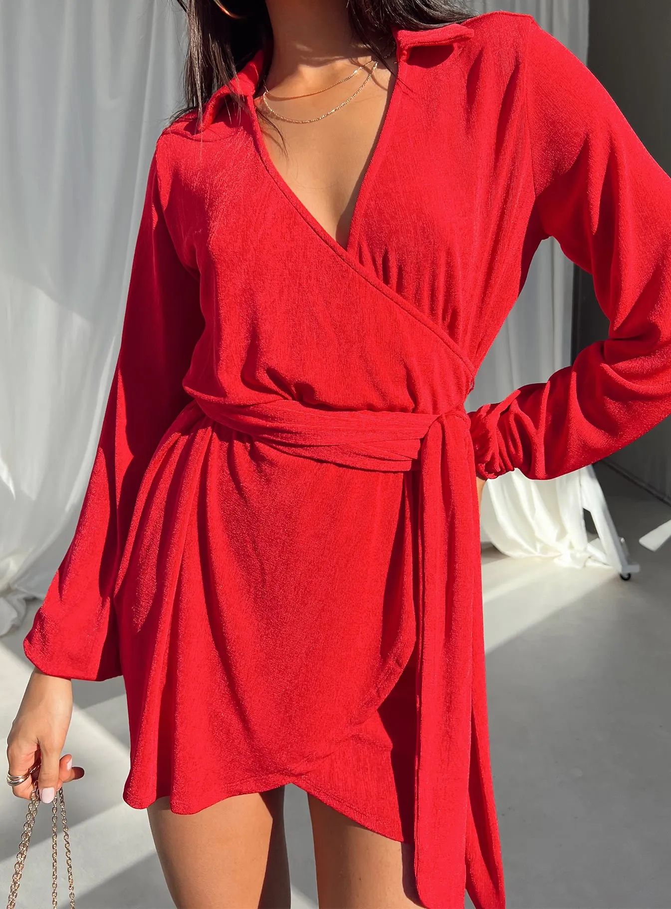 Party Time Mini Dress Red Dance Floor