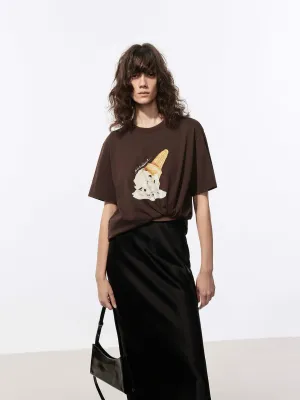 baby shower Gelato Print Cotton T-shirt
