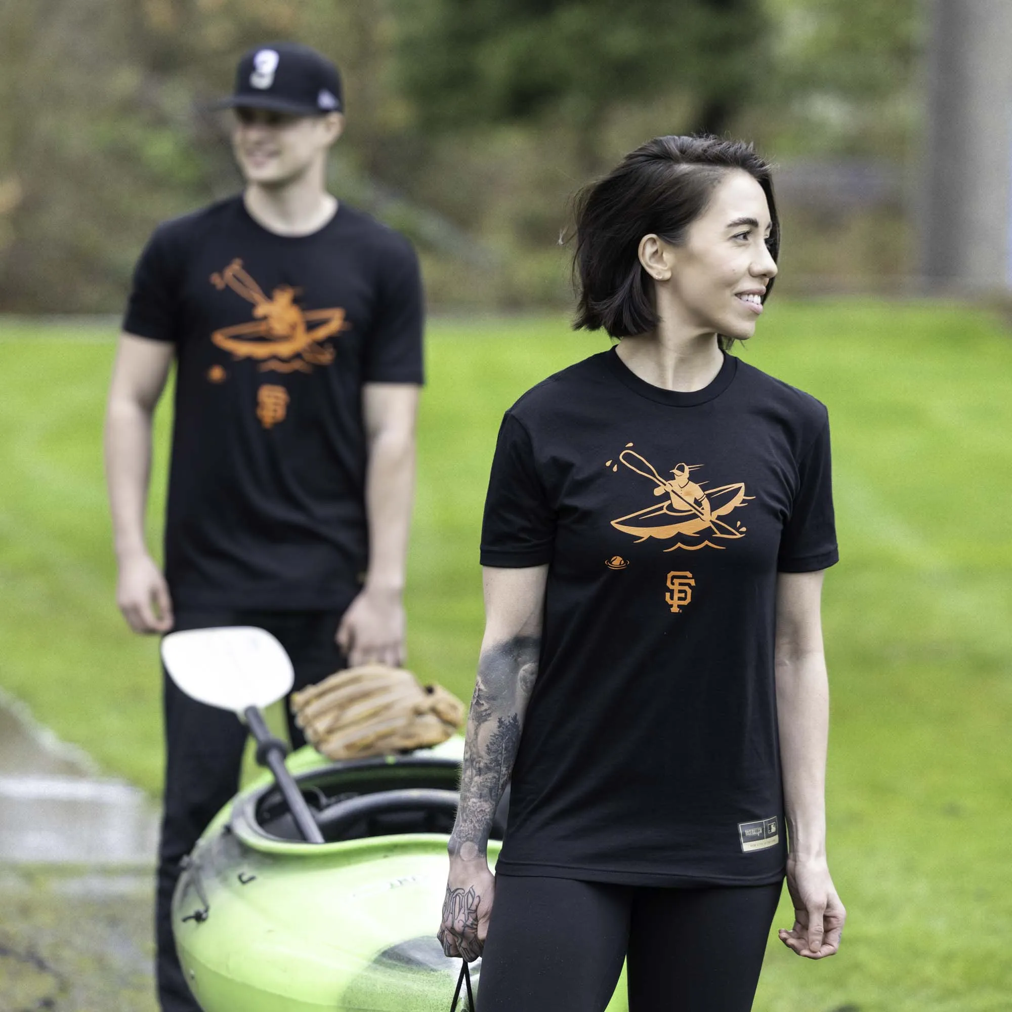 McCovey Cove Women's Warm-Up Tee - San Francisco Giants Road Look Wind Block