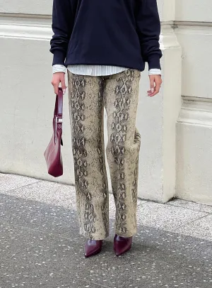 Serpentina Low Rise Straight Leg Jeans Snake Day To Day