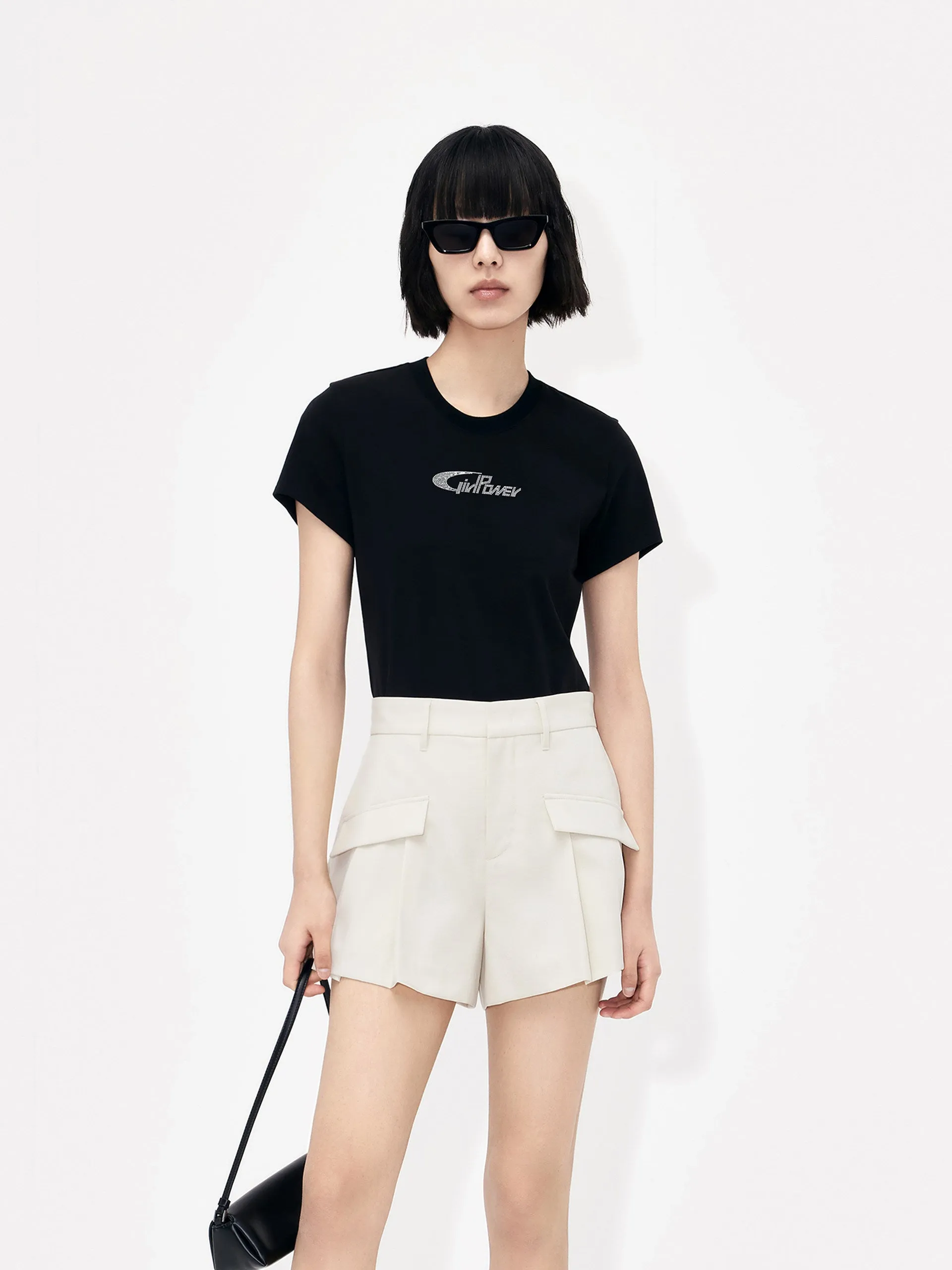 Round Neck Cotton Blend T-Shirt Chic Vibes