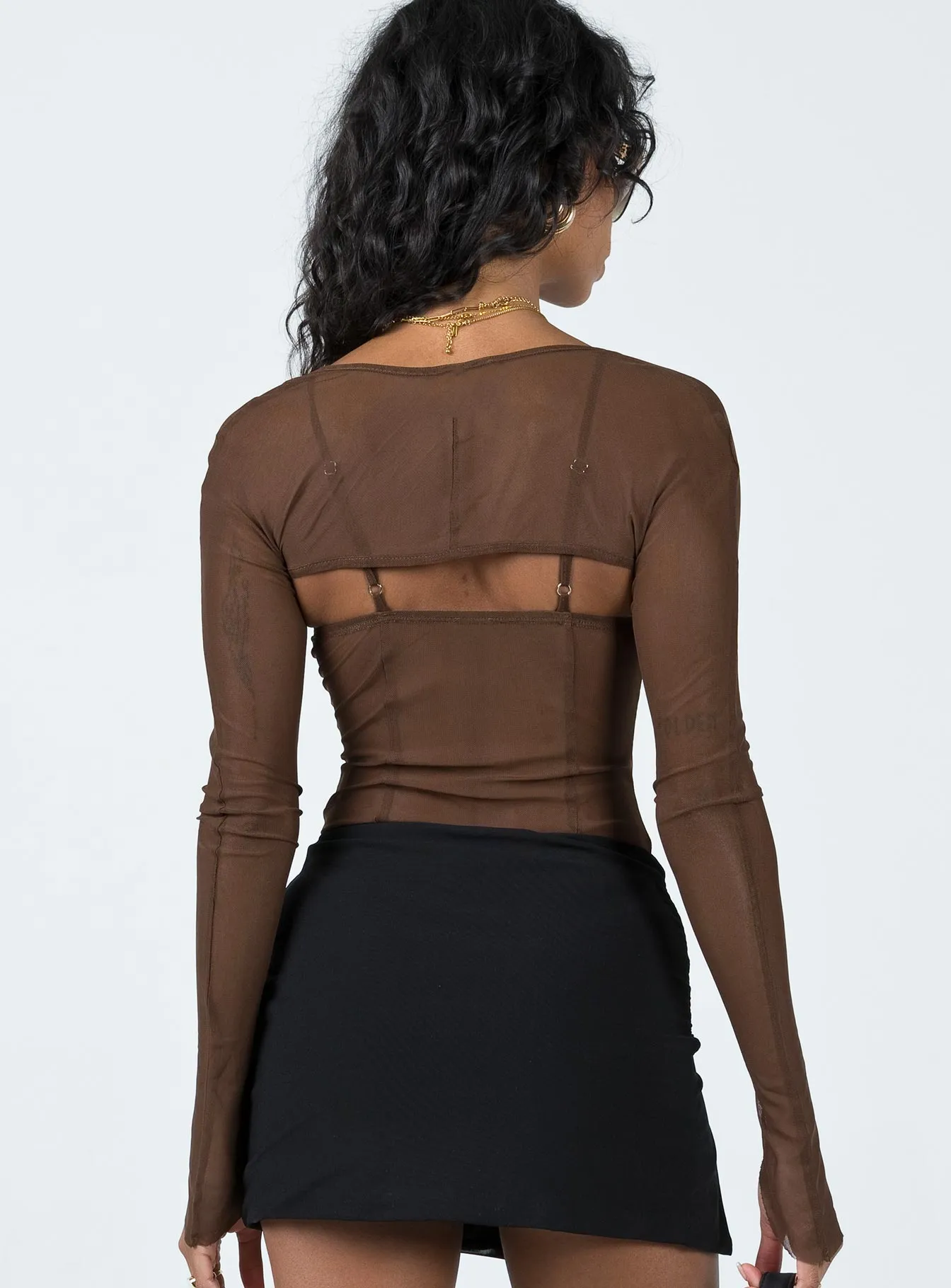 Picnic Unisex Holiday Dance Buena Bolero Bodysuit Chocolate
