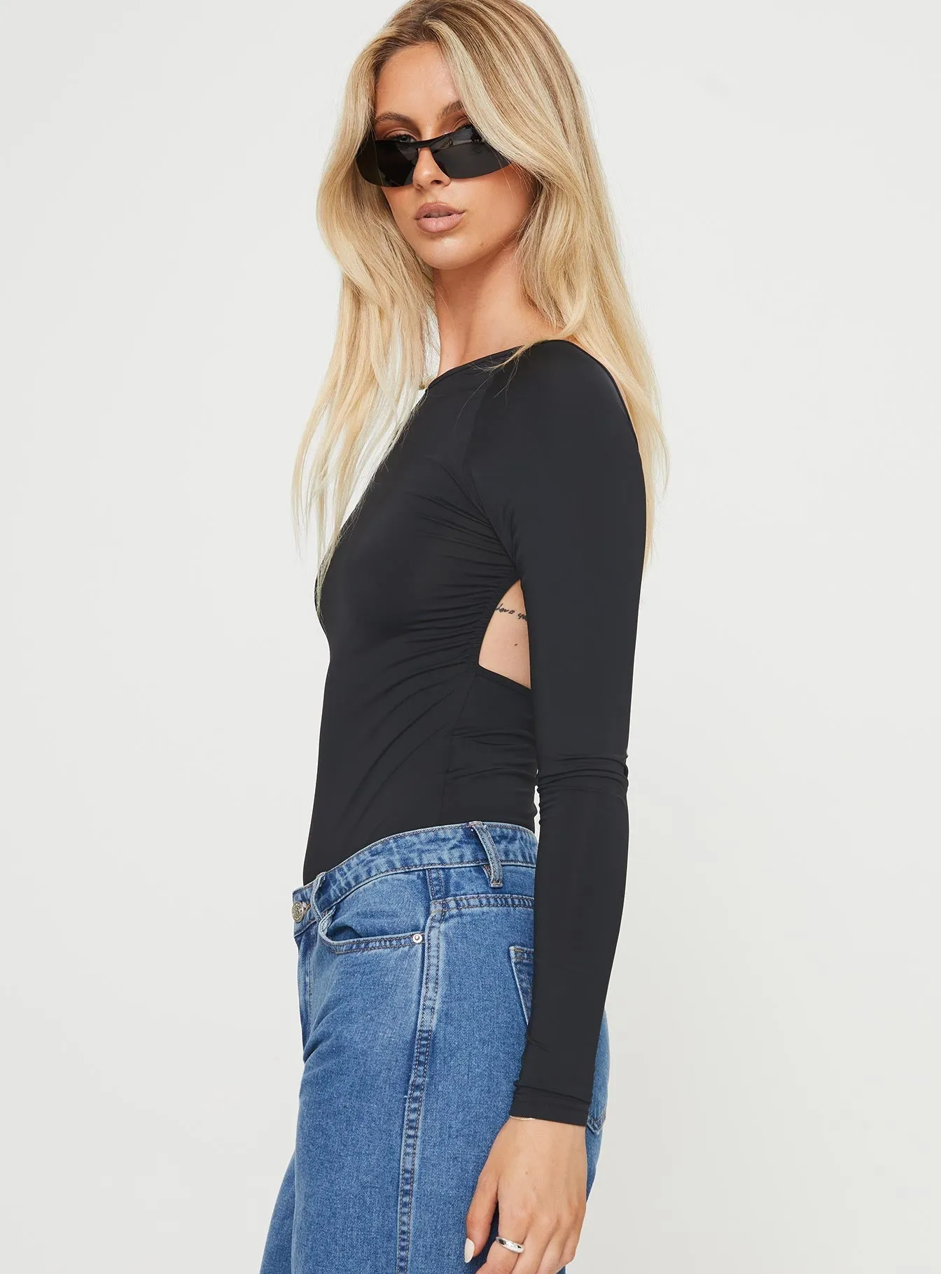 Gatewood Long Sleeve Bodysuit Black Tall Everyday Worker Training Basic