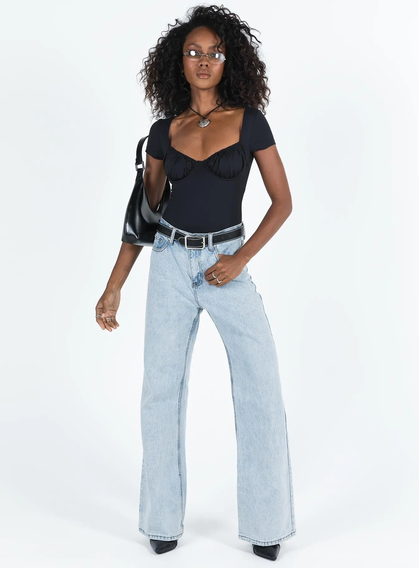 Mesha Bodysuit Black Hot Beach Trendy Smart
