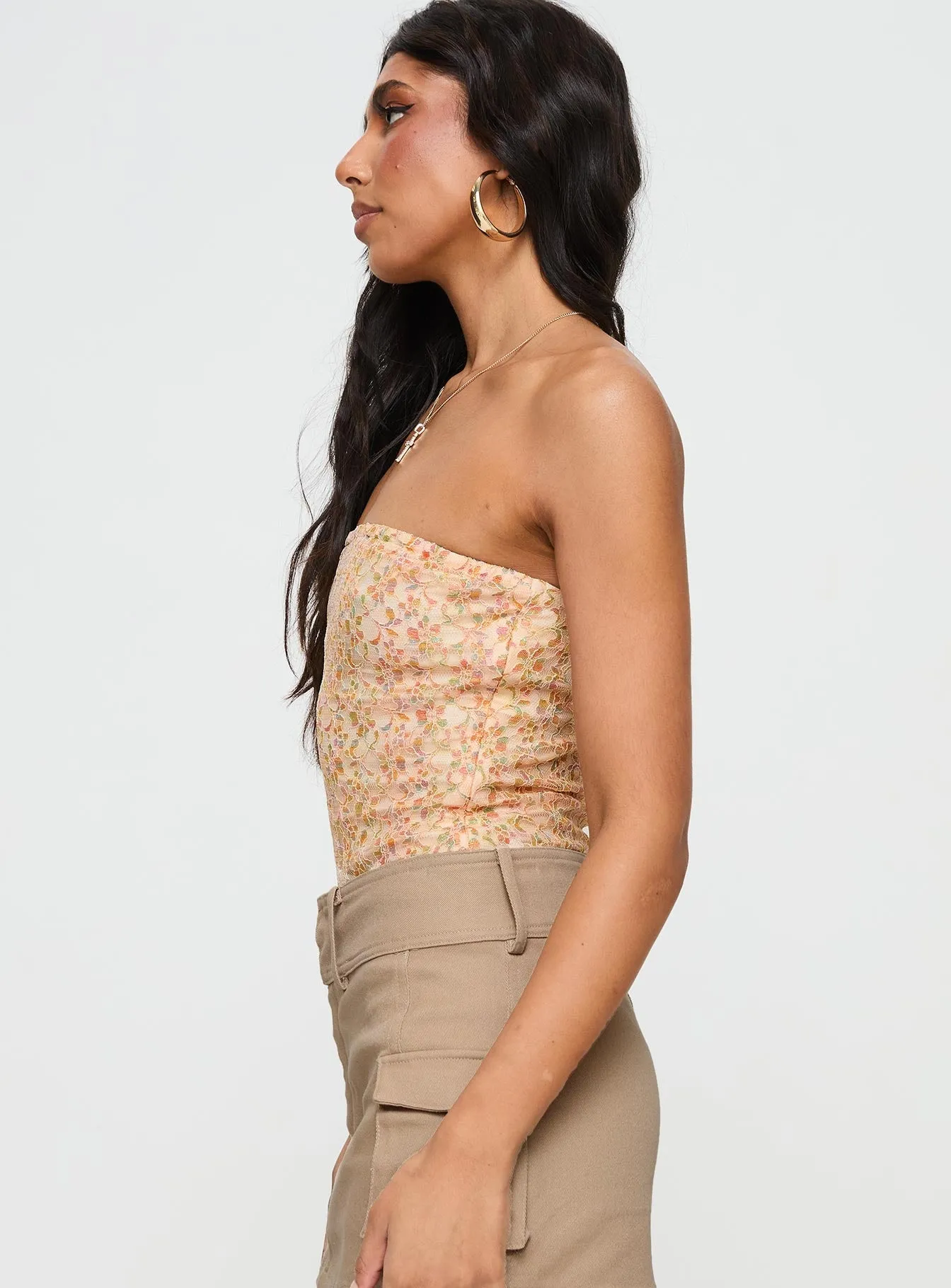 Shimmie Strapless Bodysuit Pink Premium Loose