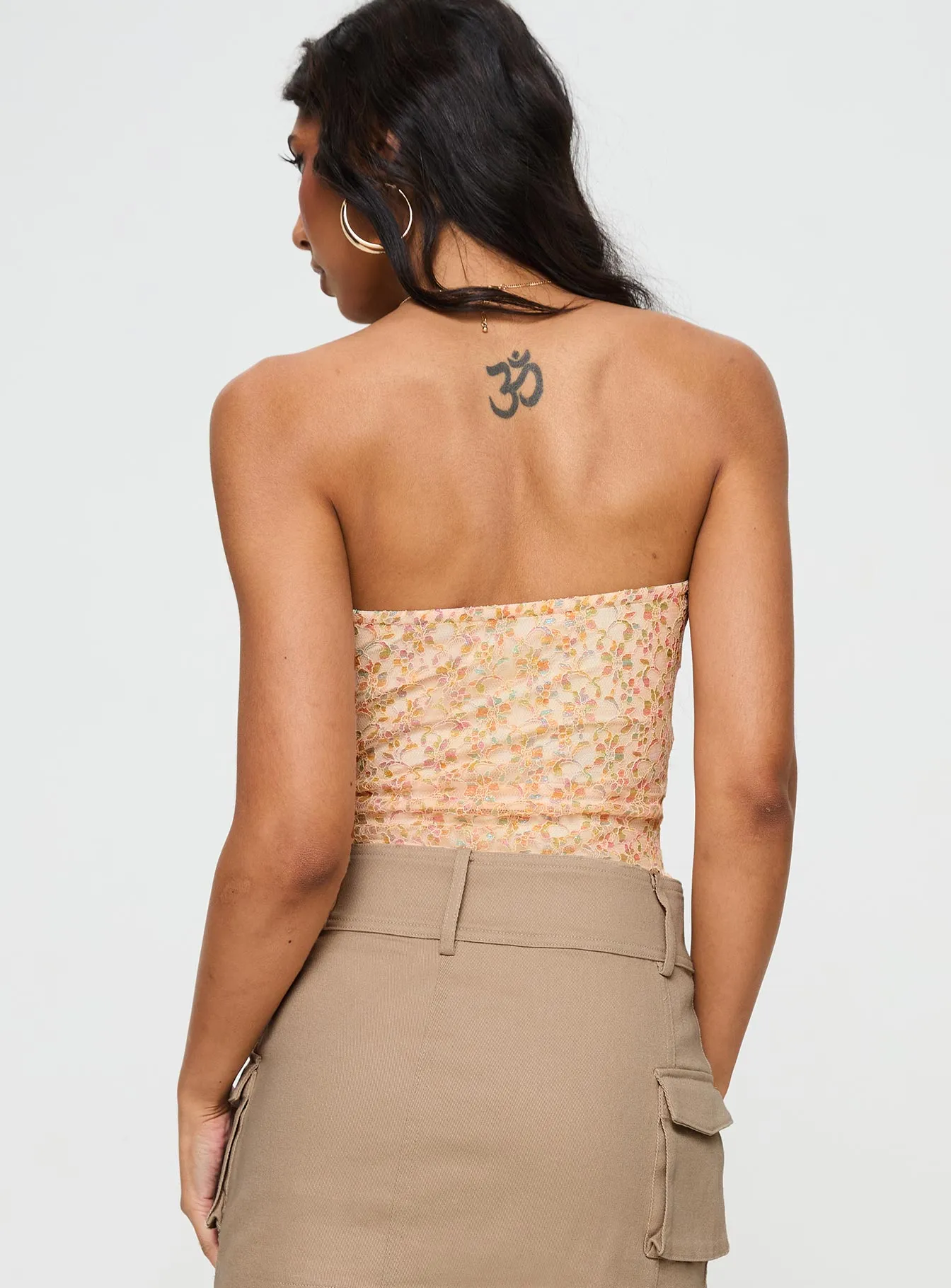 Shimmie Strapless Bodysuit Pink Neutral Dance
