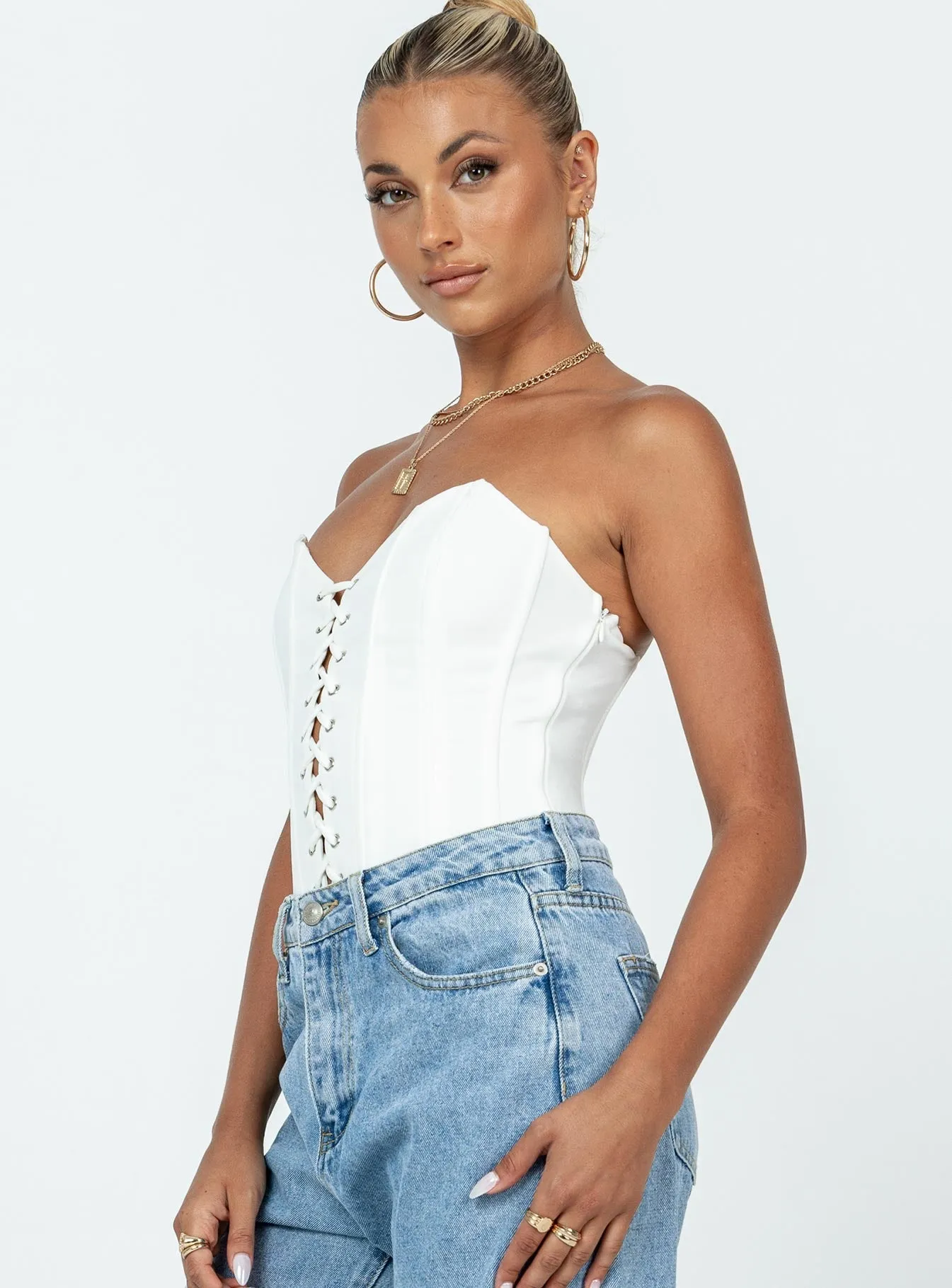 Work Guest Natural Modern Sonya Bodysuit White