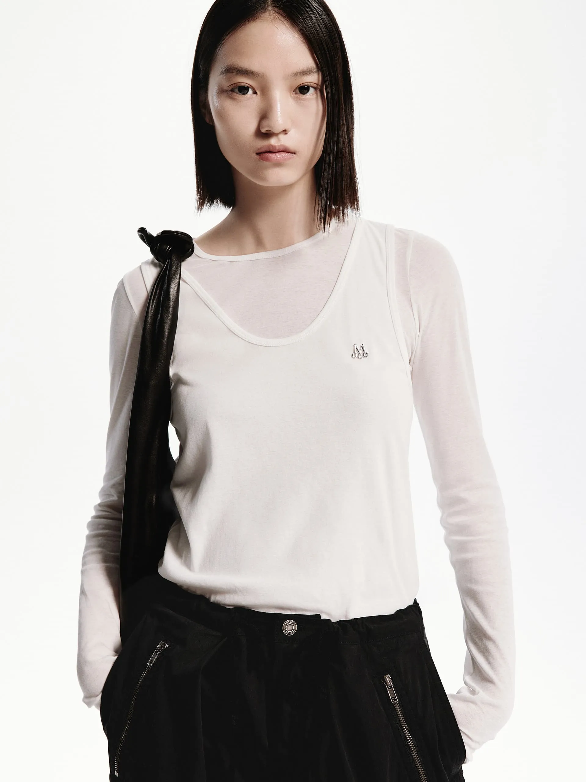 Long Sleeve Layered T-shirt Stylish Wear Anti Perspiration Lining