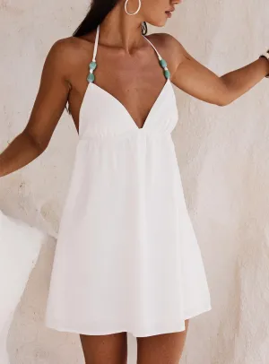 Melanea Mini Dress White Flash Mode Pop Light