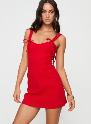 Stage Beat Lovers Quarrel Mini Dress Red