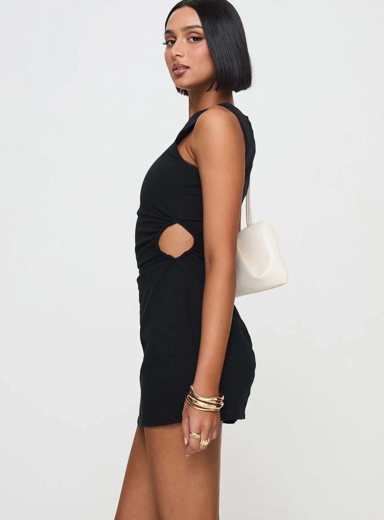 Penfold Mini Dress Black Elegant short silhouette