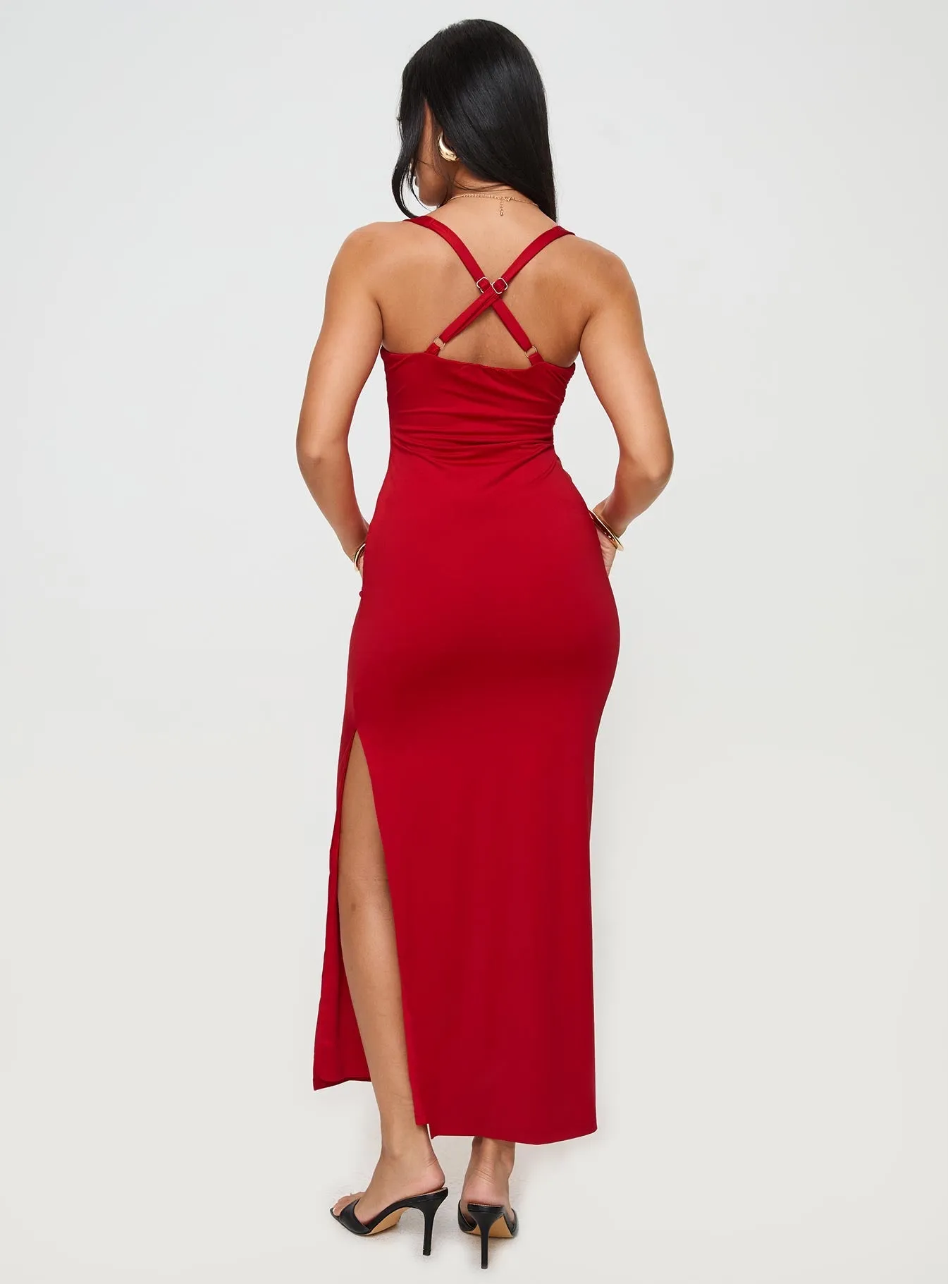 Wandella Maxi Dress Red Purple Mist Free Air