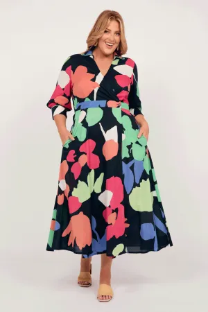 Comfortable daytime dress Wendy Wrap Dress in Daydream