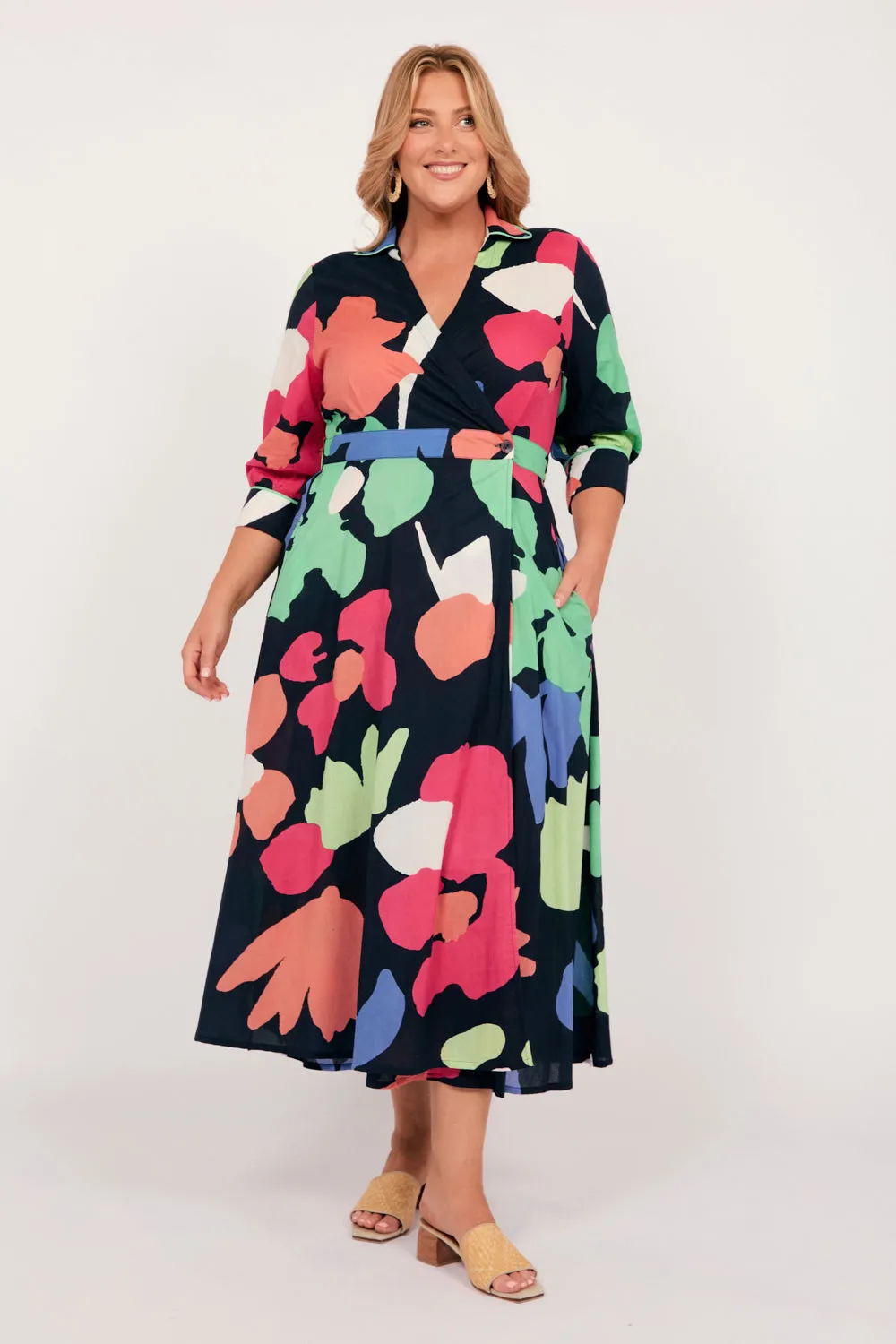 Polished Look Wendy Wrap Dress in Daydream