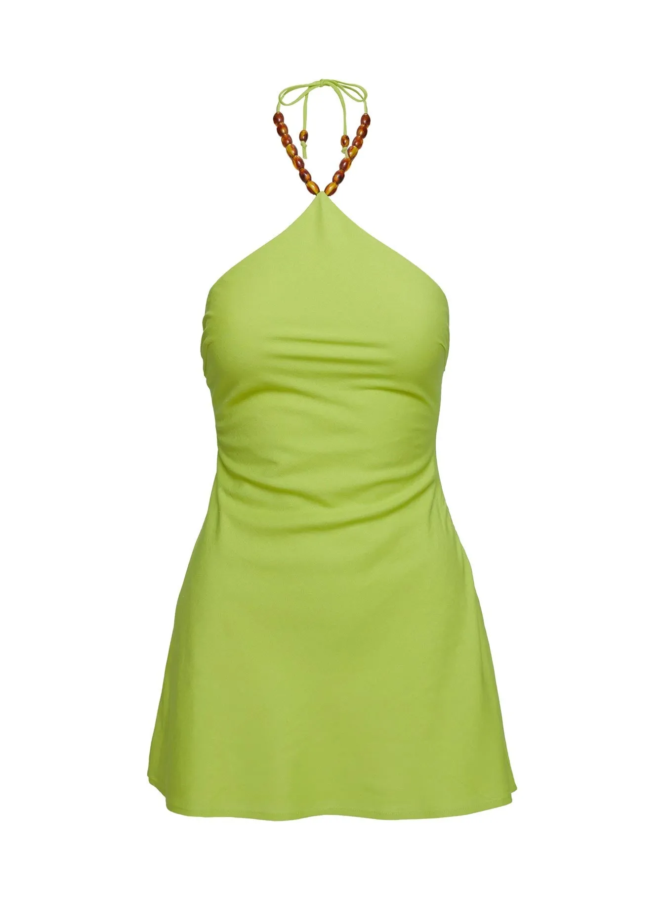 Maevie Halter Mini Dress Green Trend Soft
