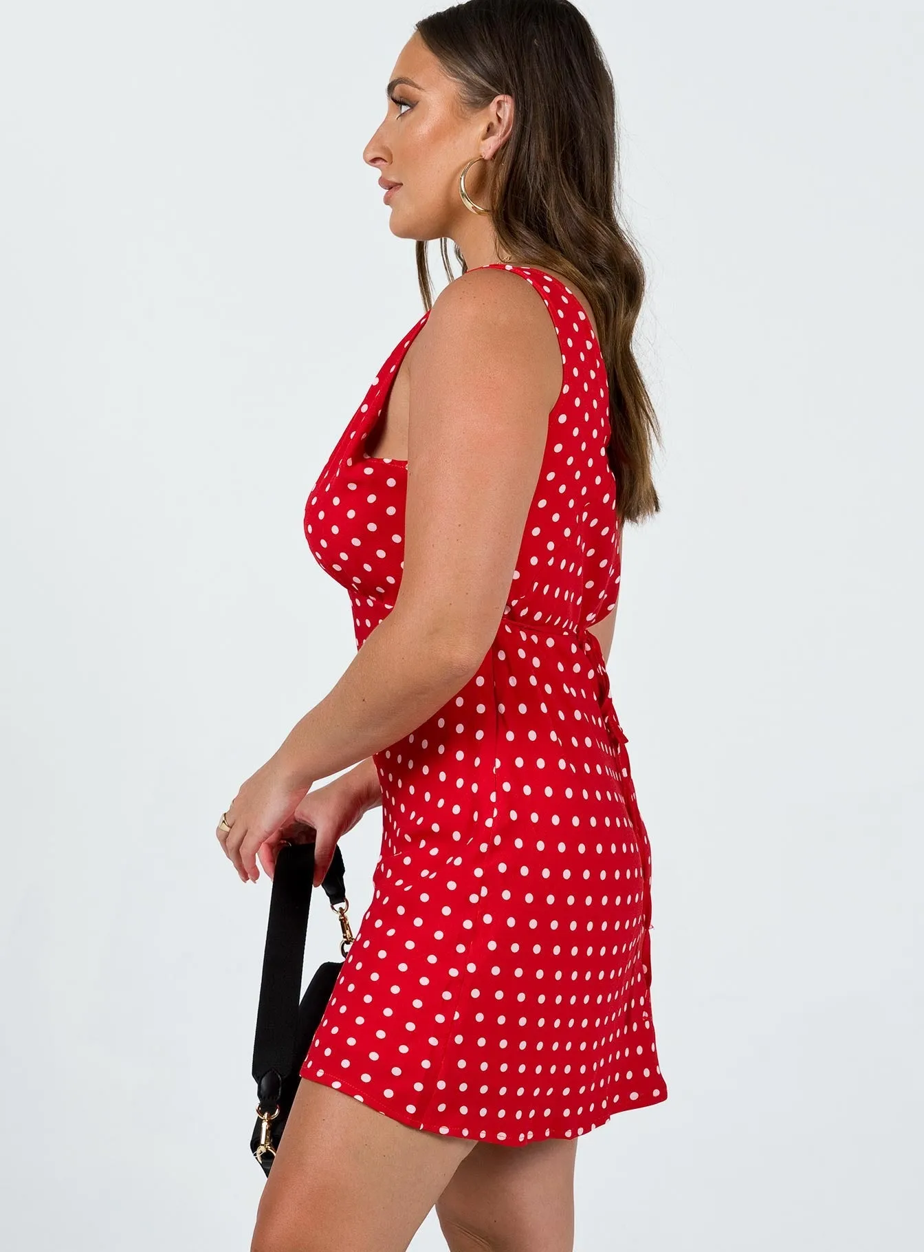Nellie Mini Dress Red Polka Dot Light Touch Fashion Forward