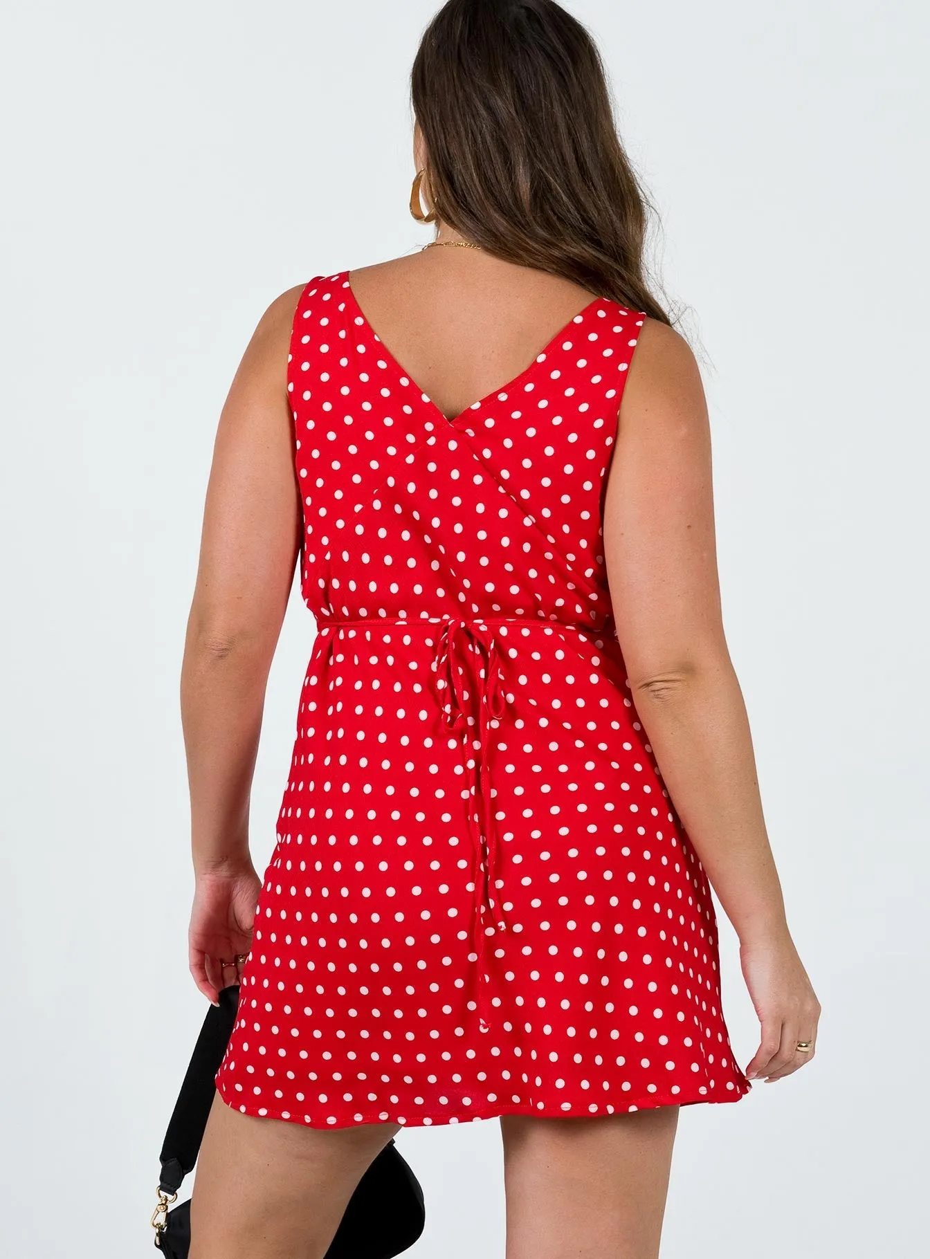 Nellie Mini Dress Red Polka Dot Short Game