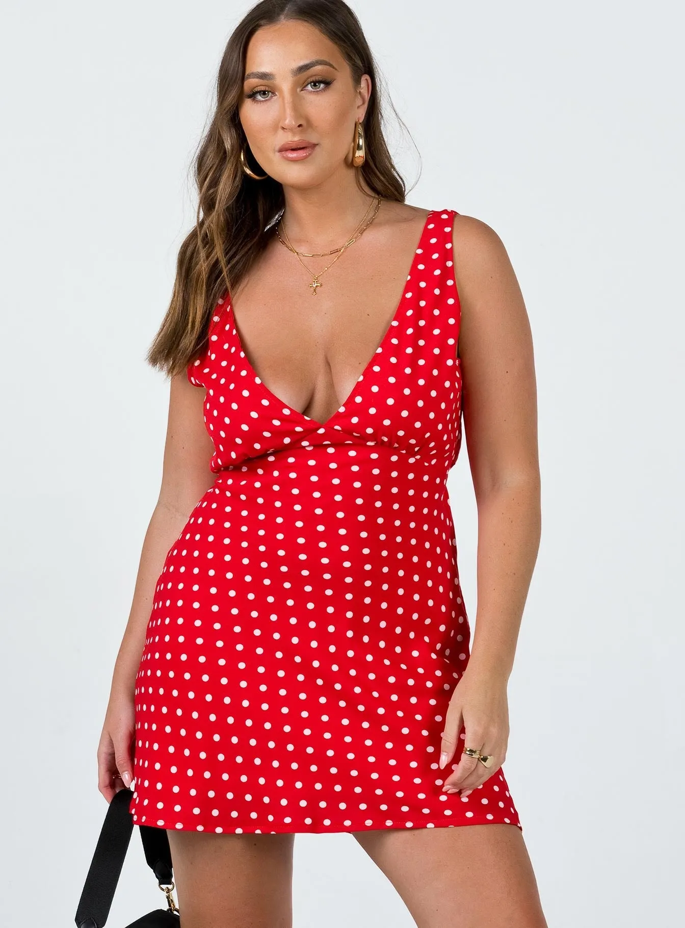 Glow Sharp Nellie Mini Dress Red Polka Dot