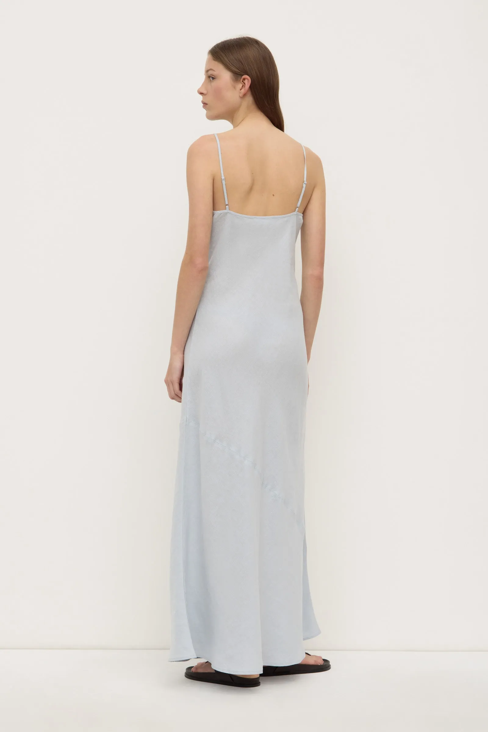 Colette Linen Slip Dress StaticResistant BreathableFabric