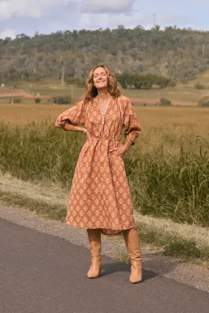 Versatile midi dress with pockets Train Gate Robin Tunic Dress in Millefiori