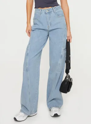 Vintage Lover Teen Outfit Flat Lock Stitching Keanna Cargo Jeans