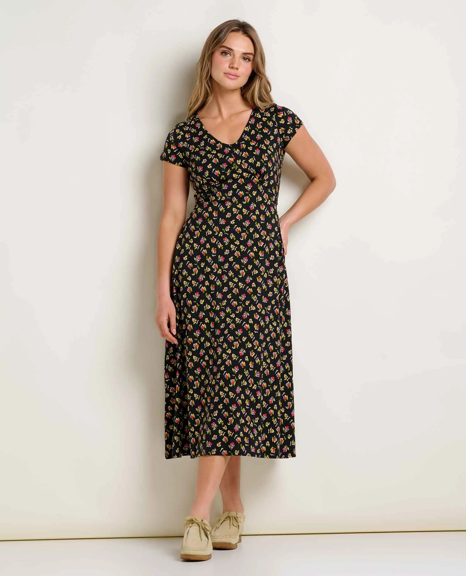 british retro SoftLining Rose Midi Dress