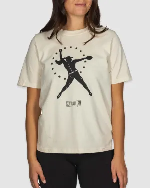 Lightweight Layering Creative Glow Softballism Star Girl Women's Warm-Up Tee