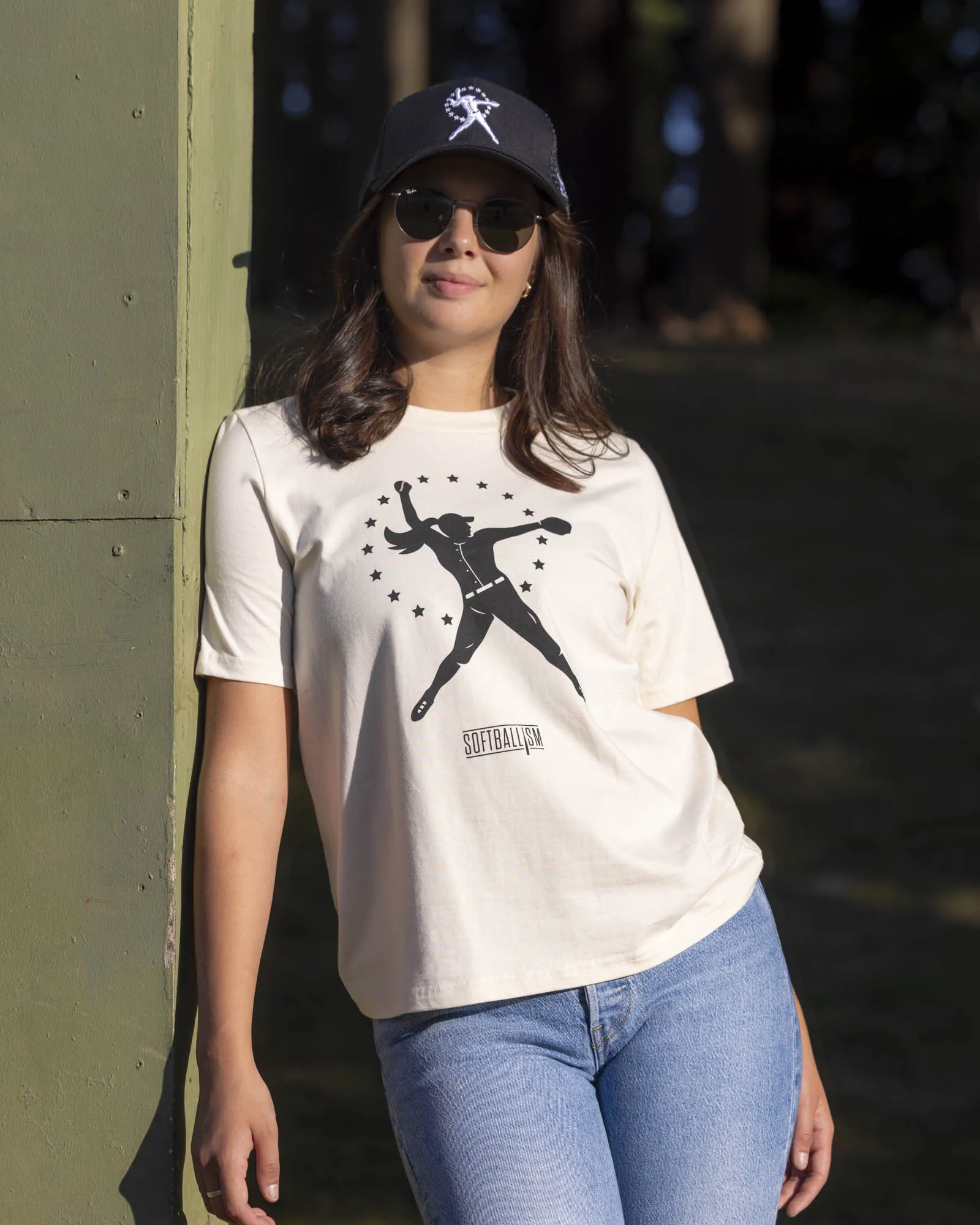 Softballism Star Girl Women's Warm-Up Tee Soft Inner Lining