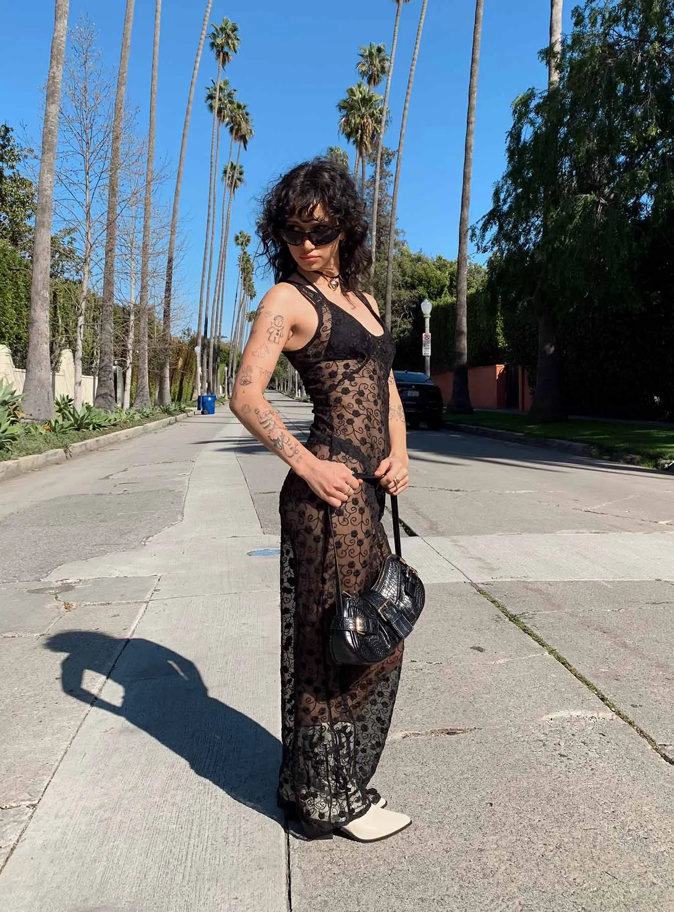 Sun Heat Britton Lace Maxi Dress Black