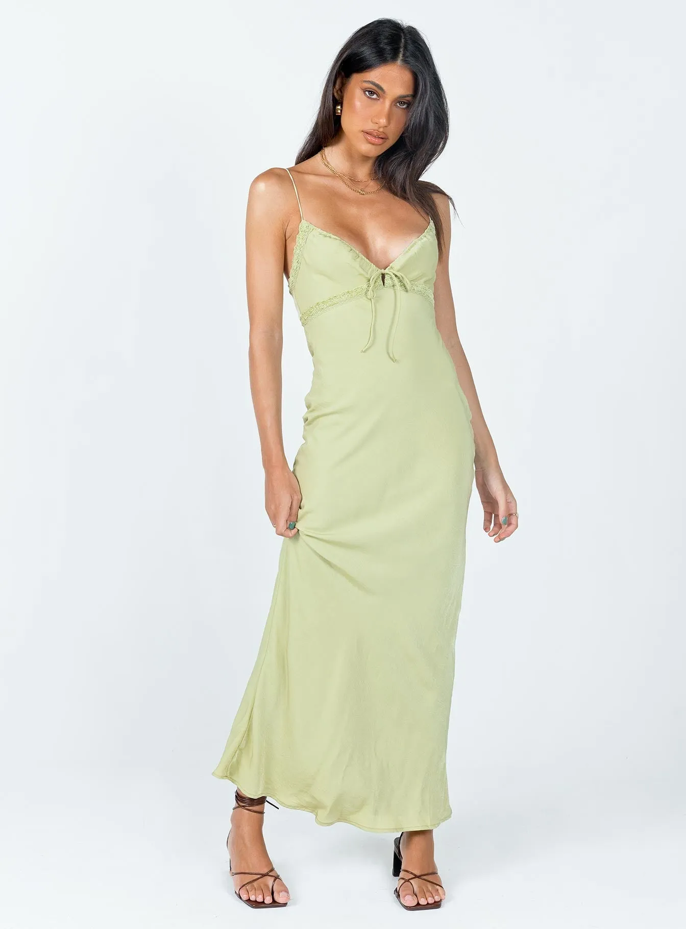 With its simple silhouette this maxi dress offers a flattering look for all body types Emily Maxi Dress Green