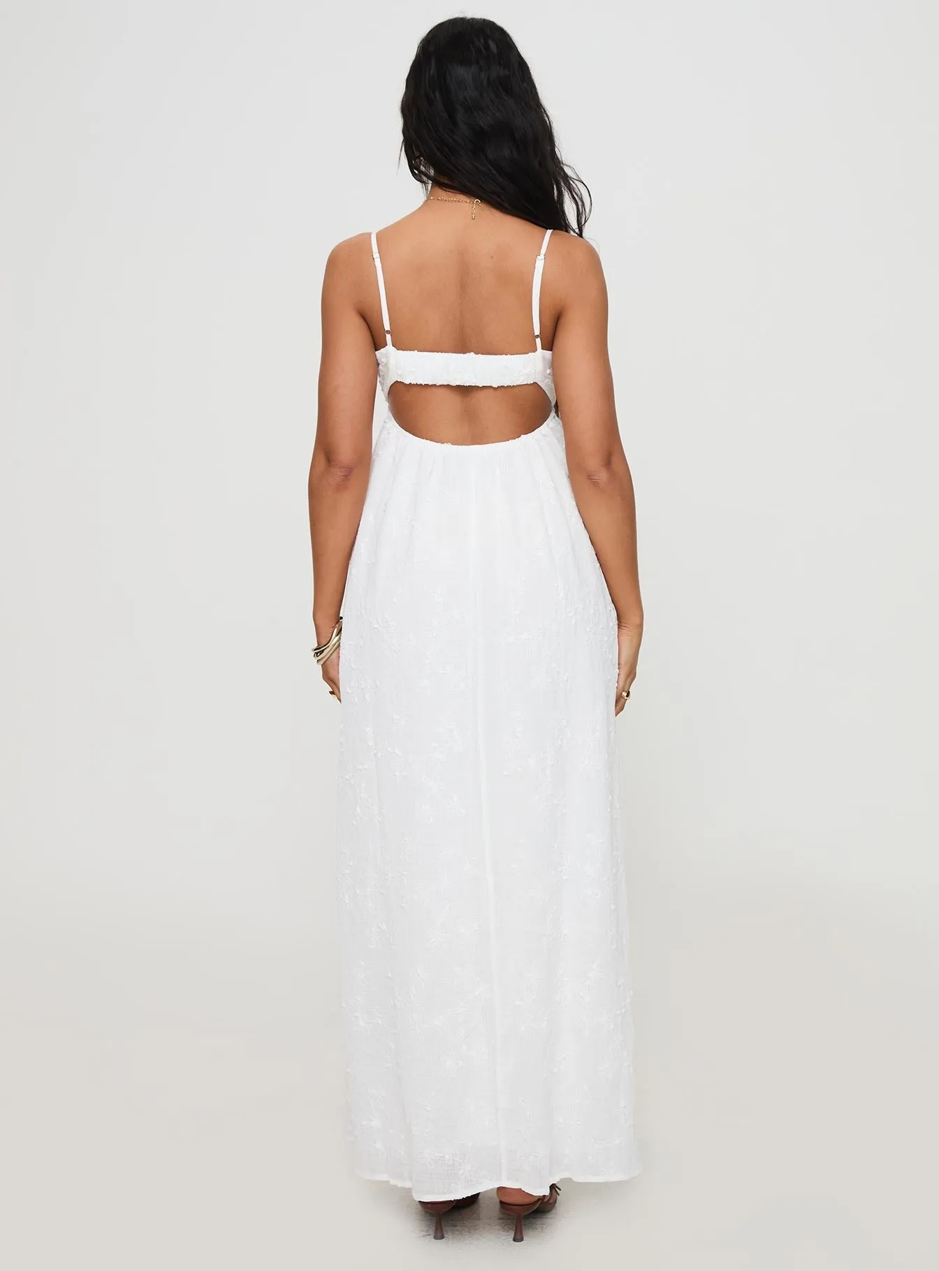 Granno Maxi Dress White Breezy resort wear
