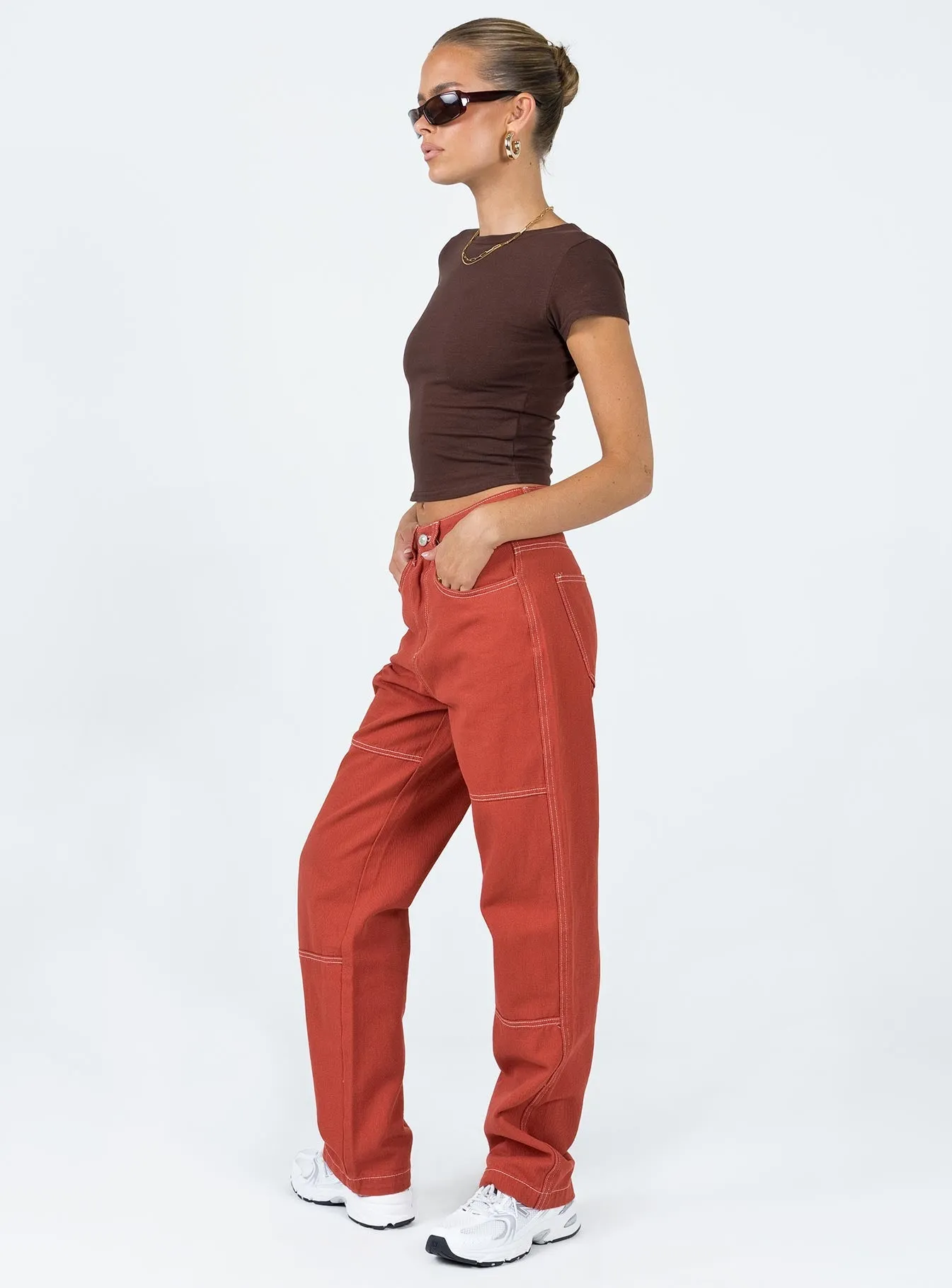 Copeland Jeans Red Eco Friendly Production Subtle Texture