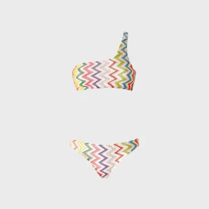 Rash Free Fabric Missoni Bikini - Multicolor White Base