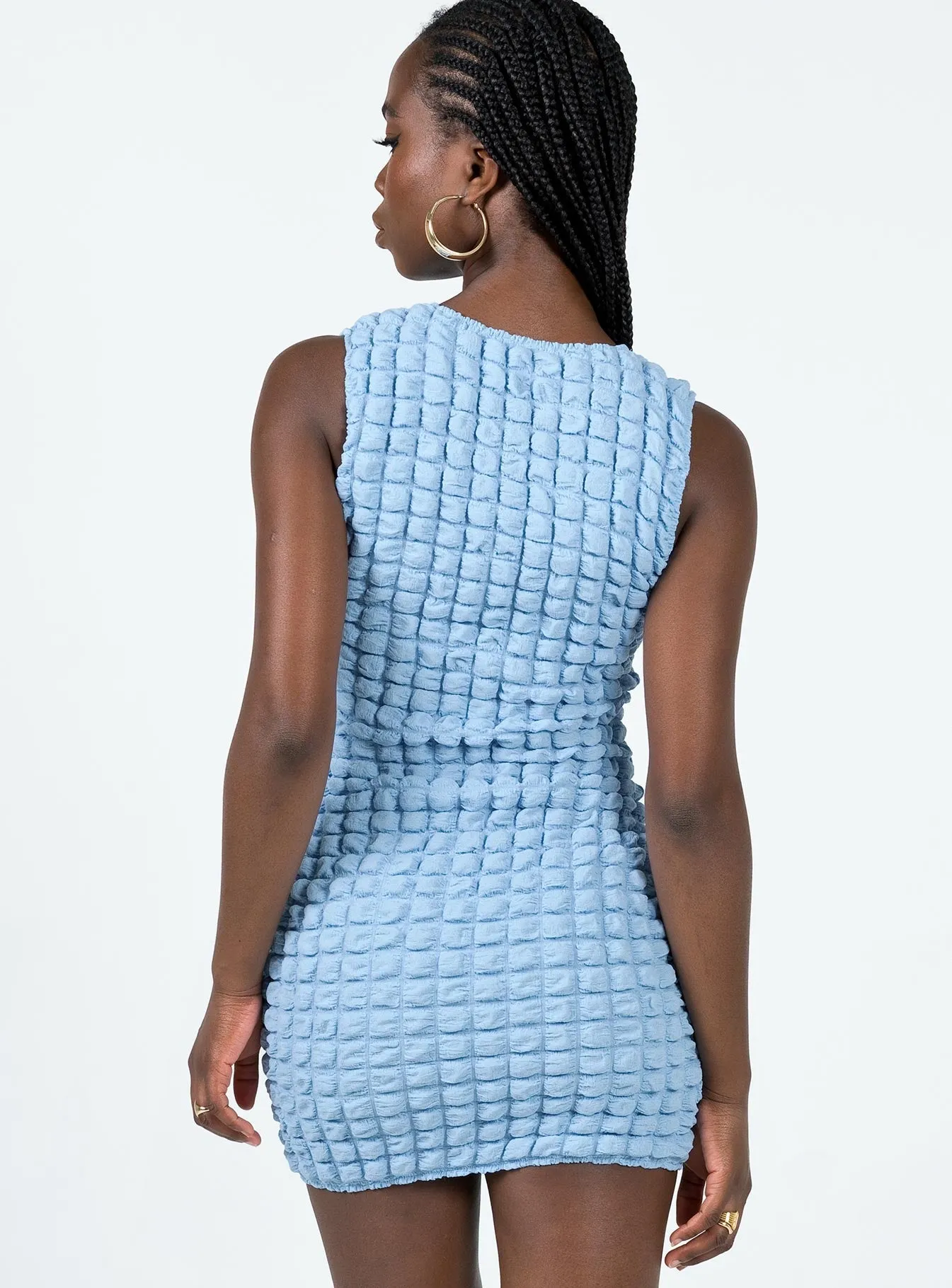 Kendrick Mini Dress Blue Versatile Look party mode