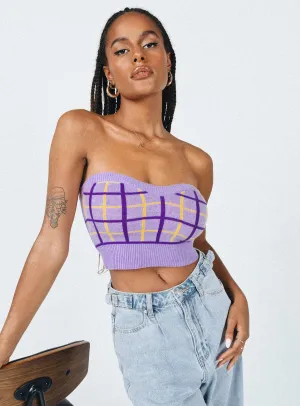 Pearce Strapless Top Lilac Chic Tee