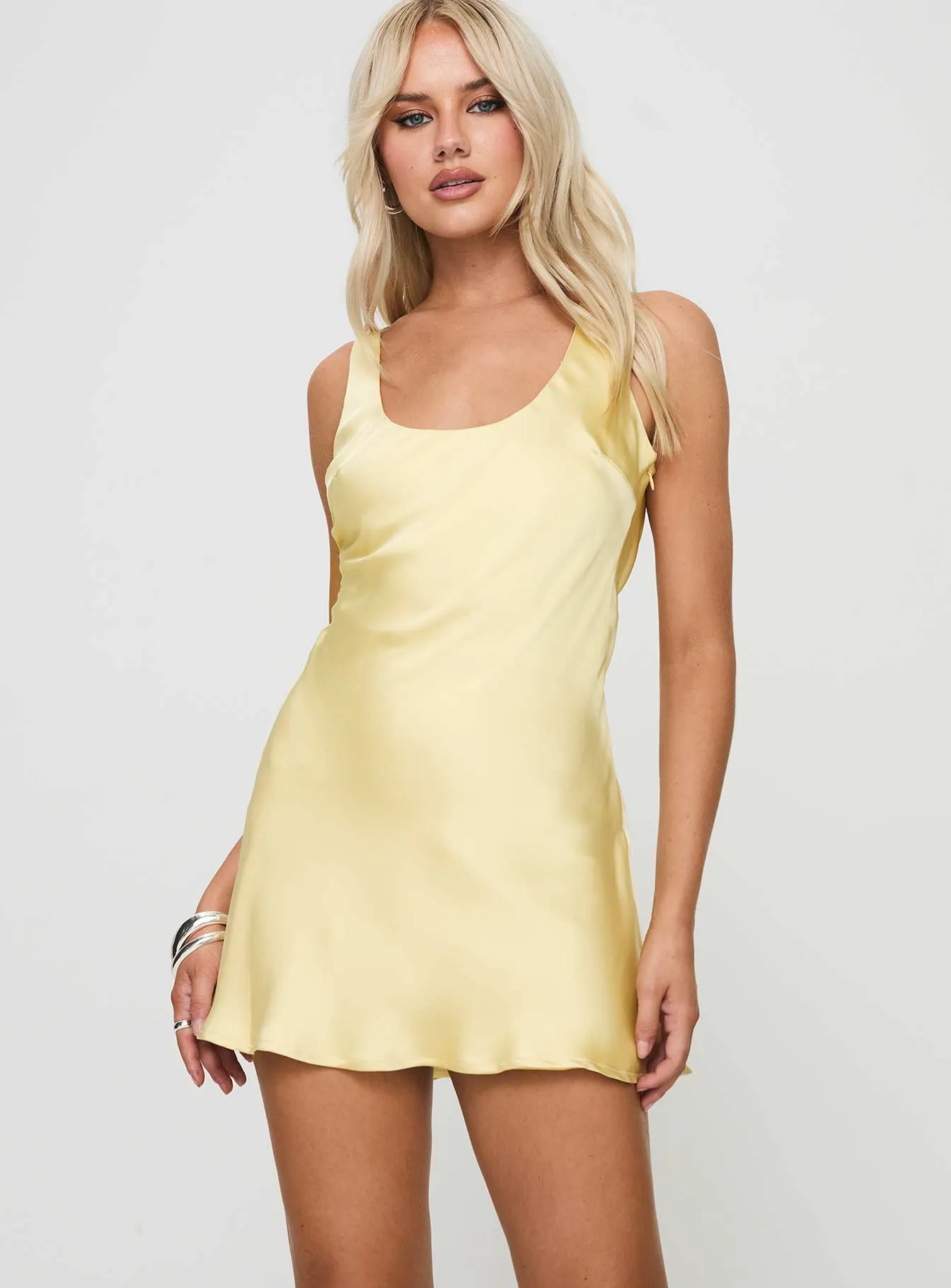 Sama Mini Dress Yellow Roll Up Sleeve Adaptation