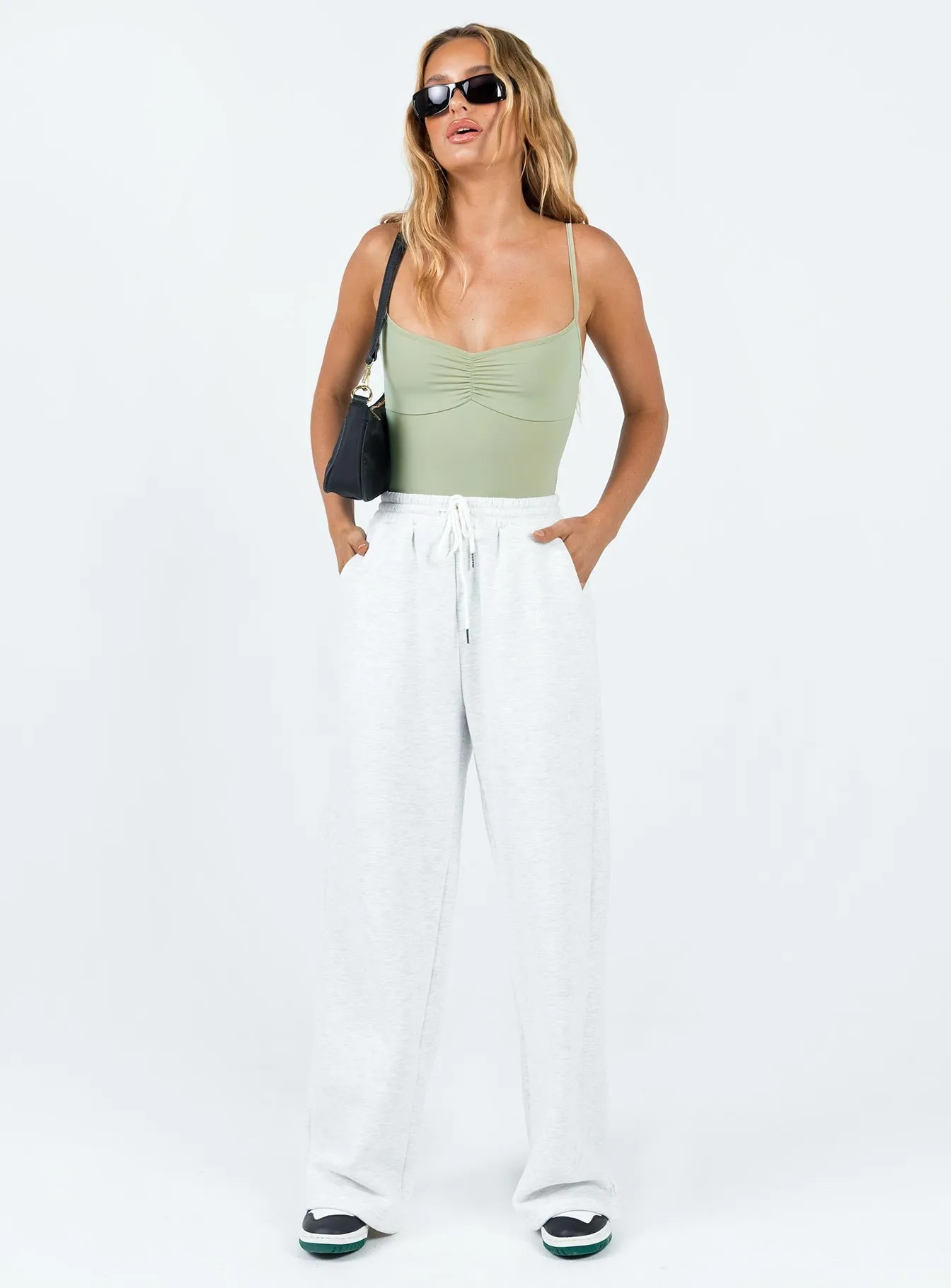 Relaxed Basic Running Cool Linden Bodysuit Khaki