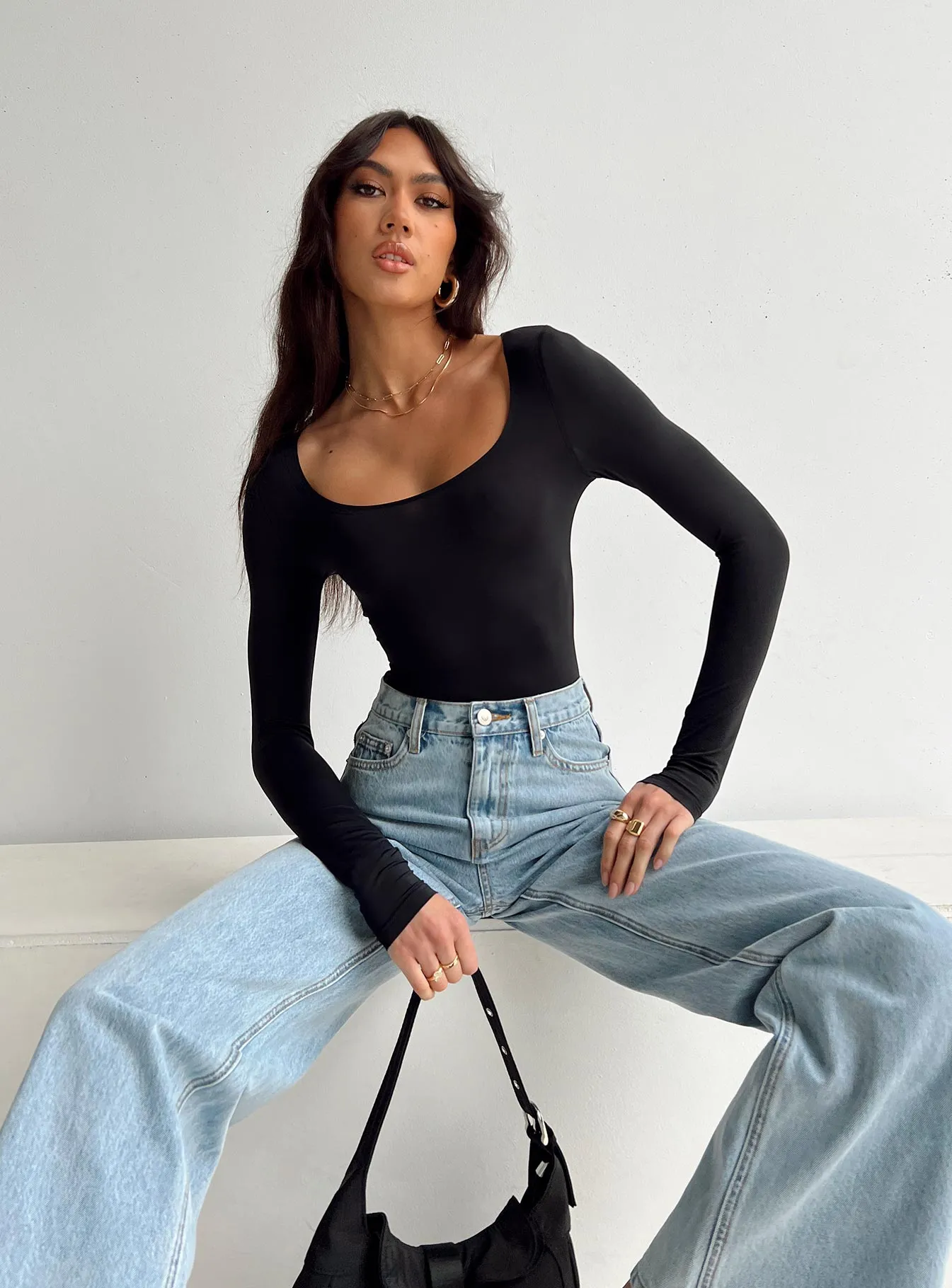 Shopping Comfy Retro Fresh Malllard Bodysuit Black