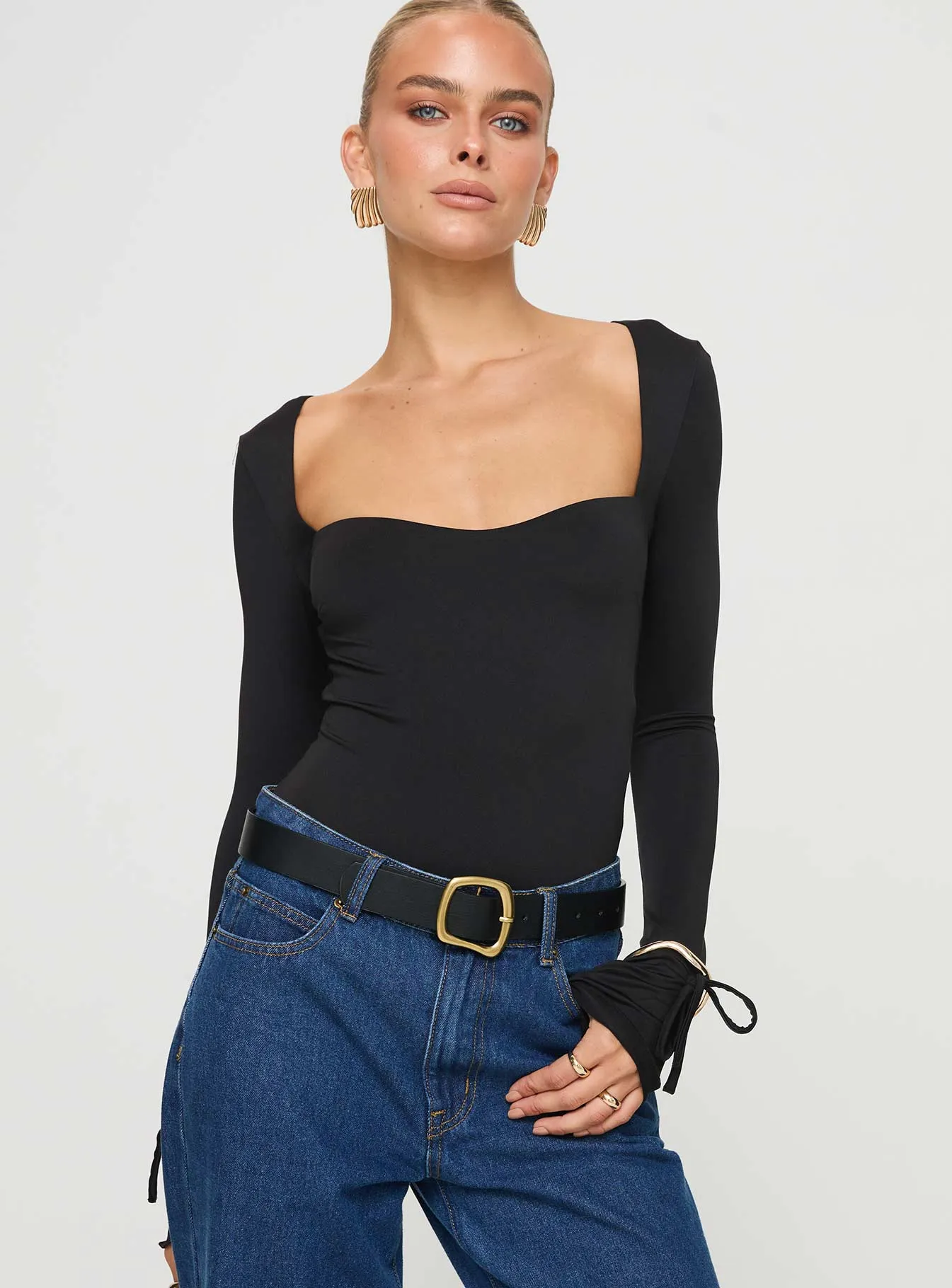 Classic Vivid Warrander Long Sleeve Bodysuit Black