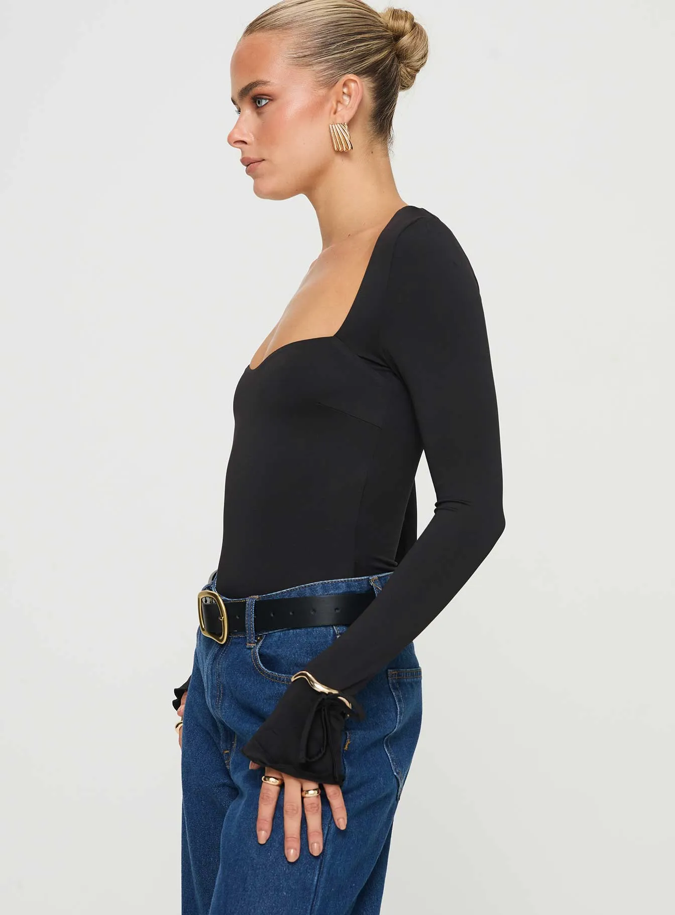 Warrander Long Sleeve Bodysuit Black Music Hot Outdoor Street