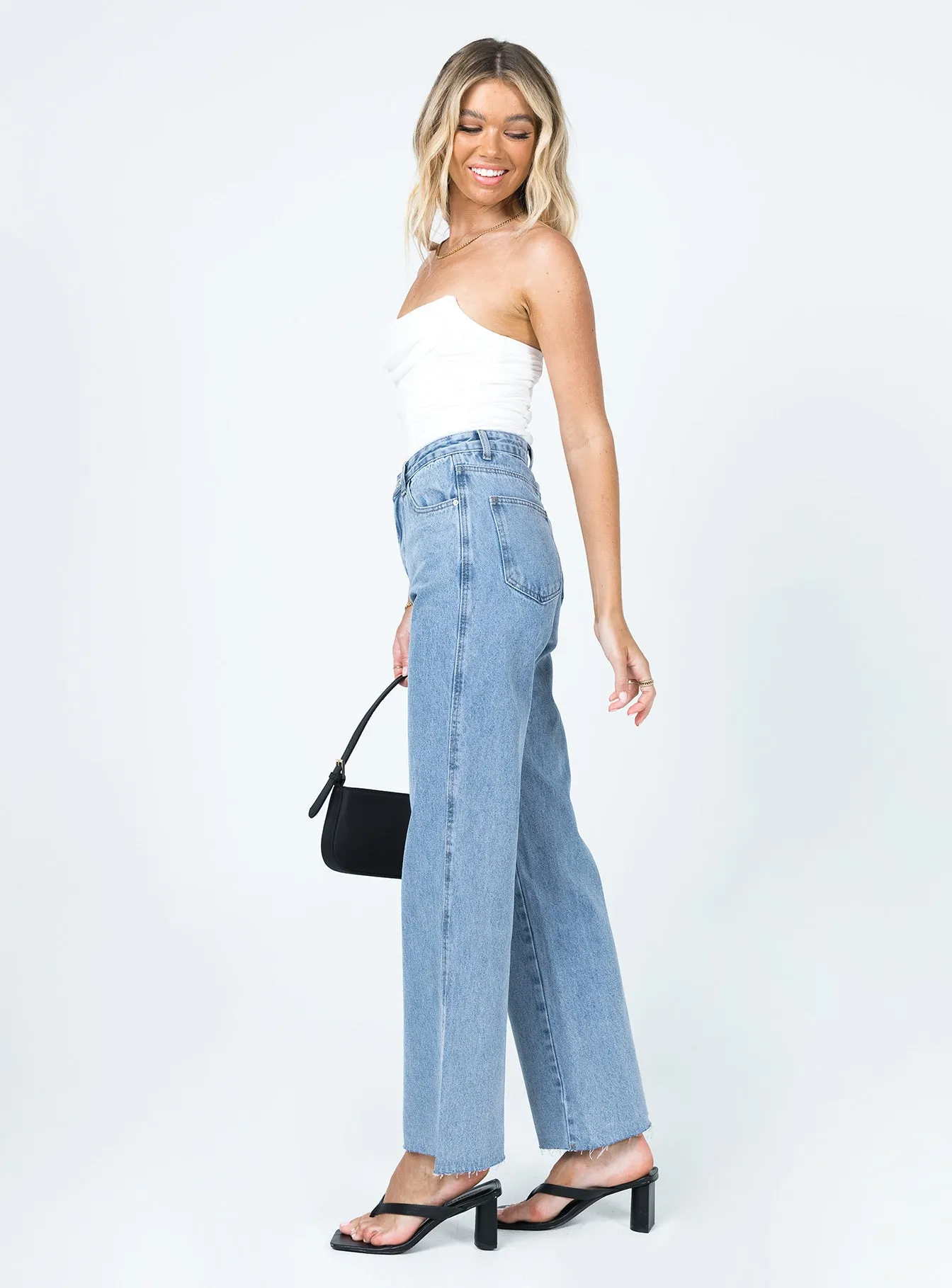 Outdoor Comfort Arlington High Rise Straight Leg Jeans Denim