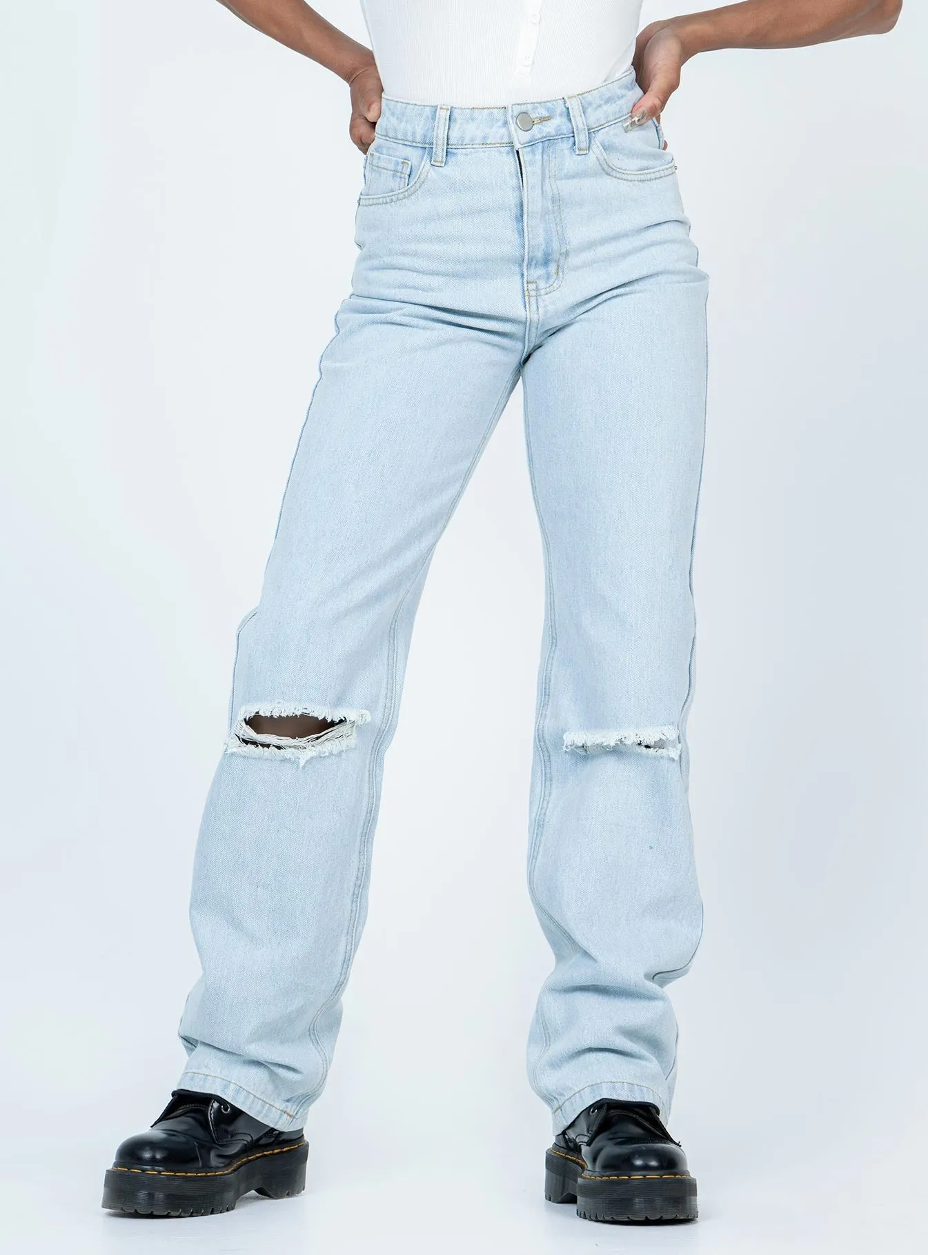 Bertie High Rise Wide Leg Jean Home Comfort Party Look Modern Minimalist Everyday Layer